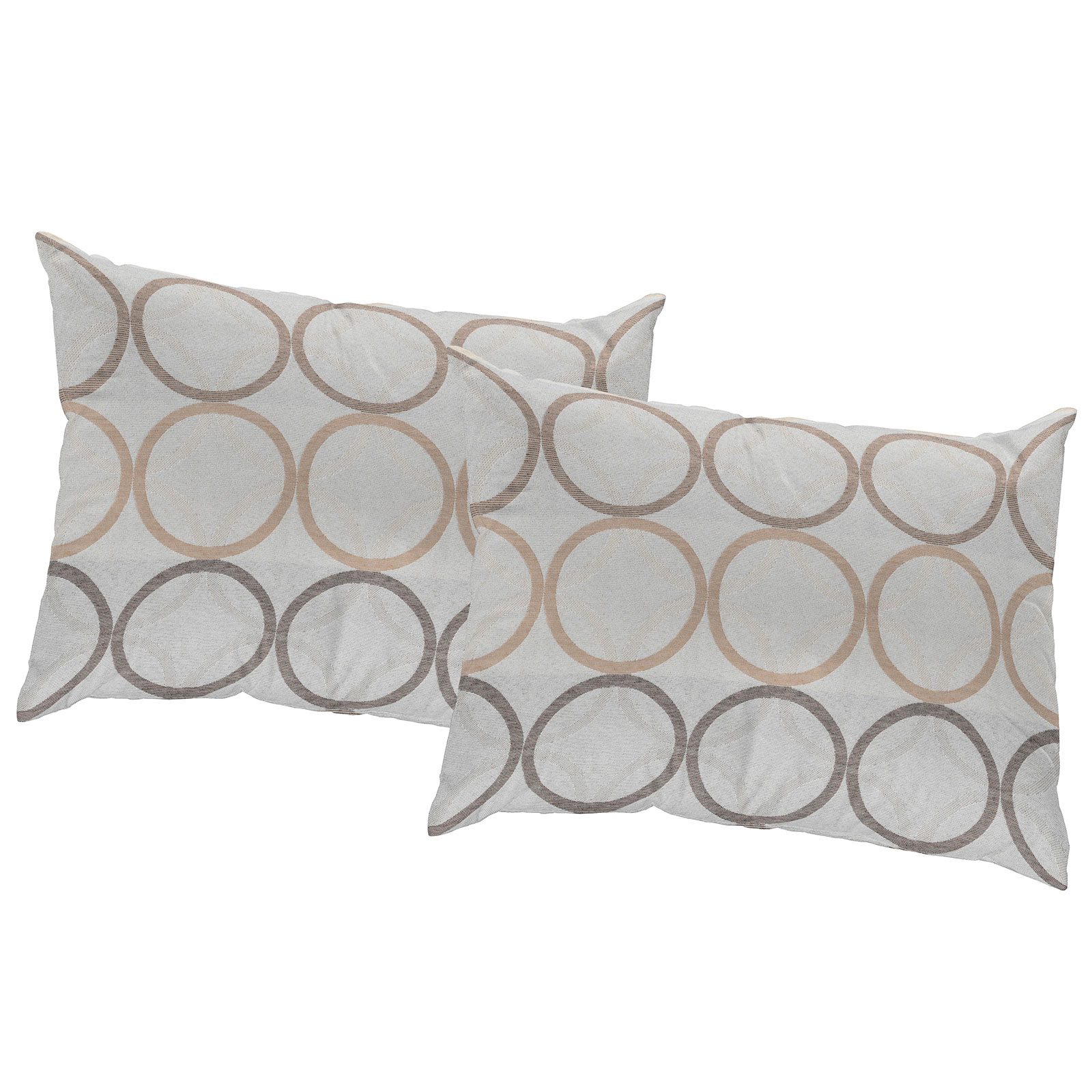 2er-Pack Kissenhüllen ZIRBELLO - braun - 40x60 cm