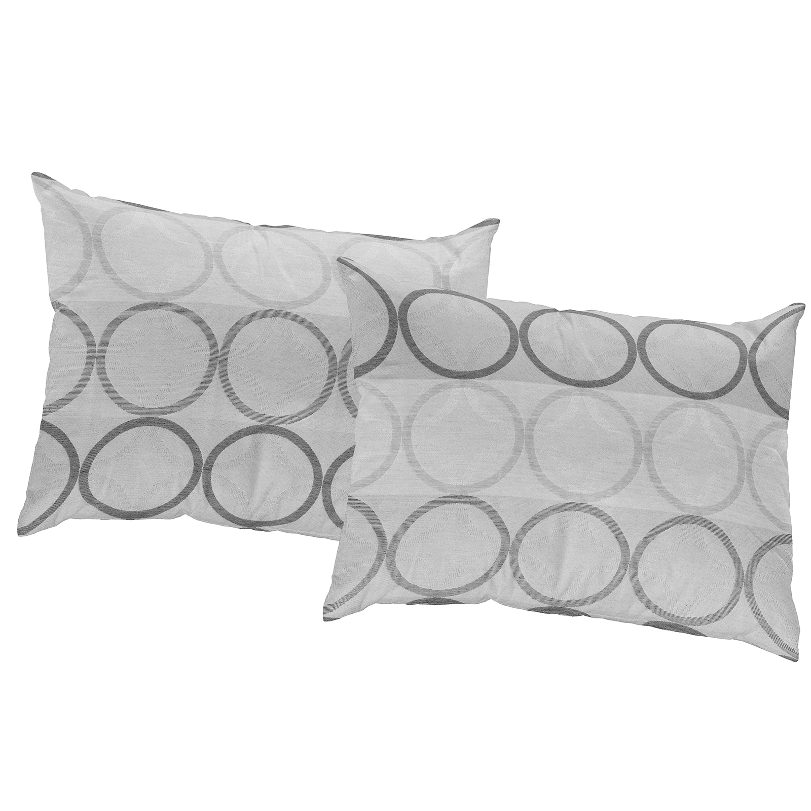 2er-Pack Kissenhüllen ZIRBELLO - dunkelgrau - 40x60 cm