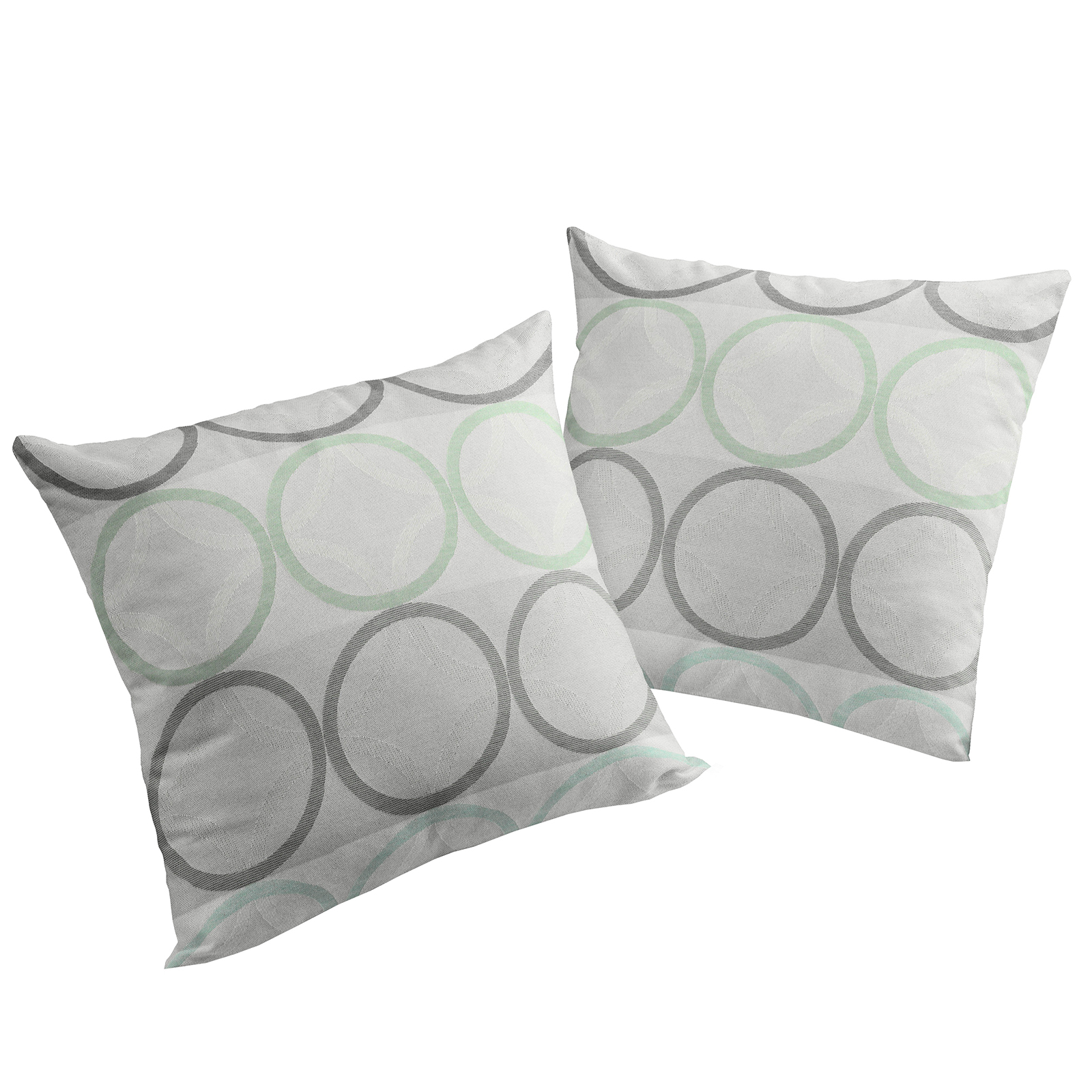 2er-Pack Kissenhüllen ZIRBELLO - mint - 50x50 cm