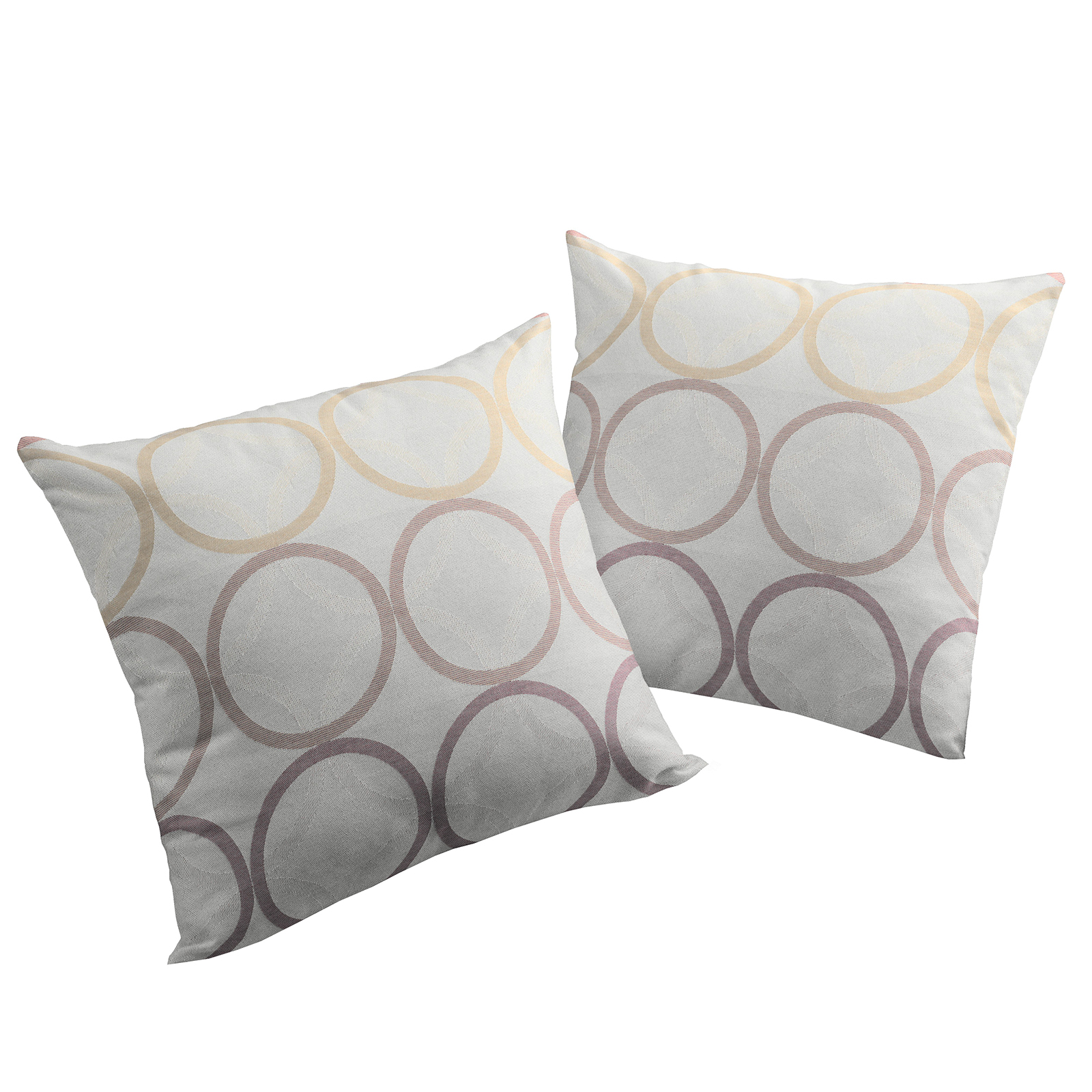 2er-Pack Kissenhüllen ZIRBELLO - rosé-lila - 40x40 cm