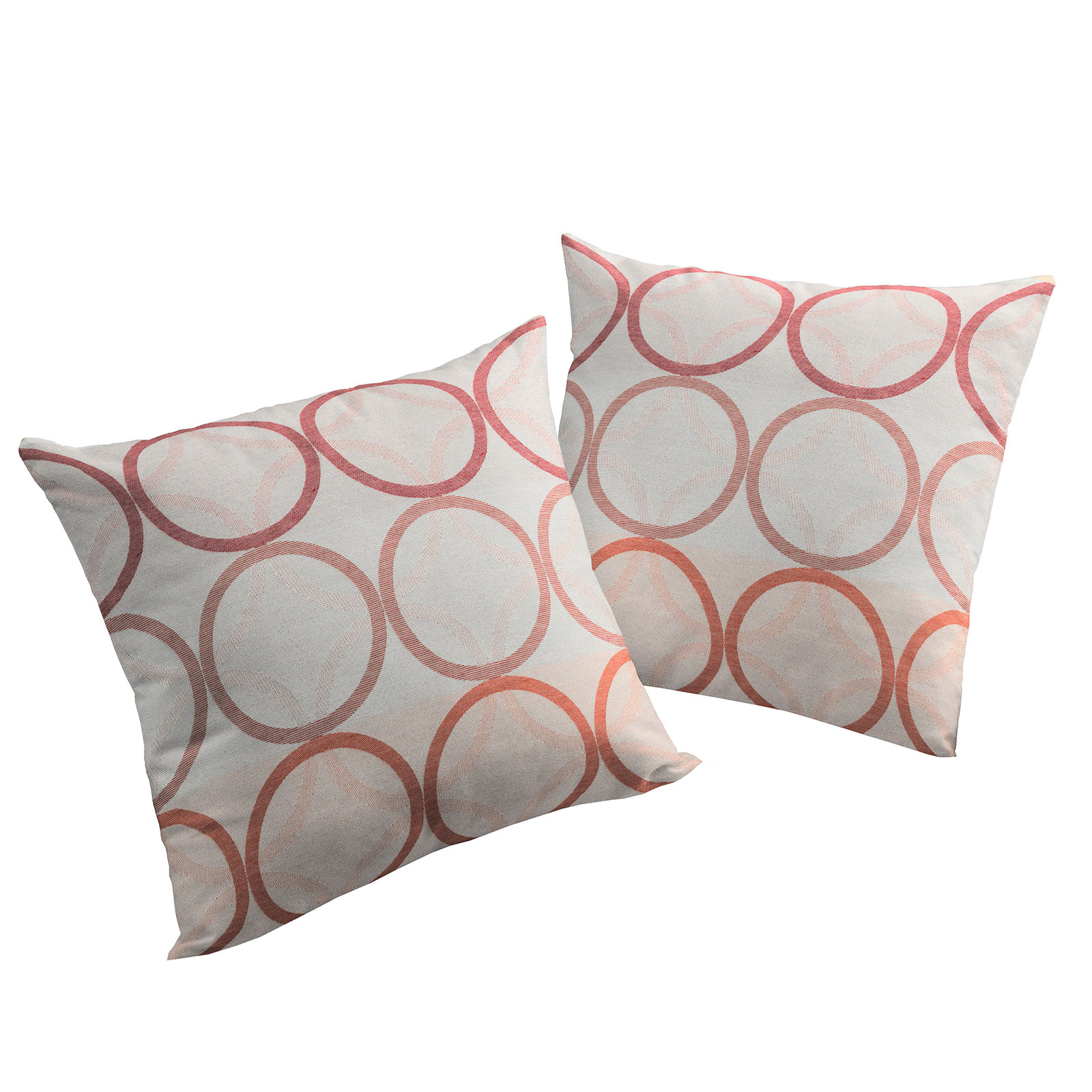 2er-Pack Kissenhüllen ZIRBELLO - terra - 50x50 cm