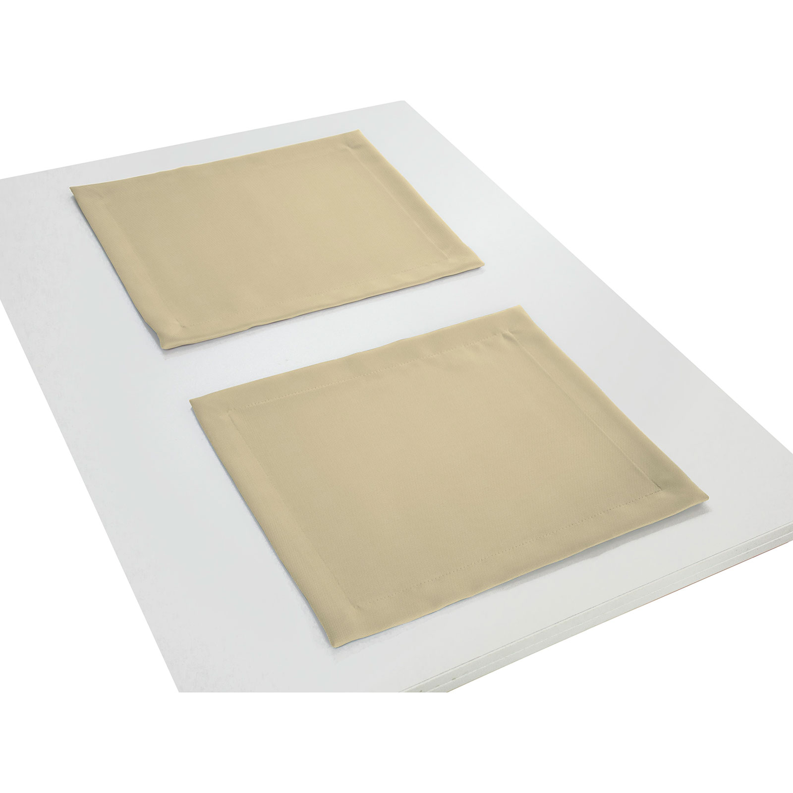 2er Pack Tischset mit Saum WIRTHNATUR - taupe - 40x35 cm