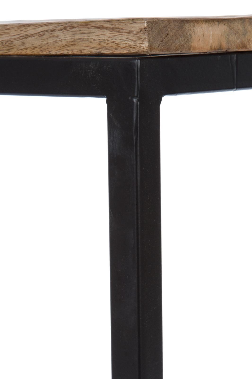 2er-Set Beistelltisch SHIRIN - natur-schwarz - Mango massiv