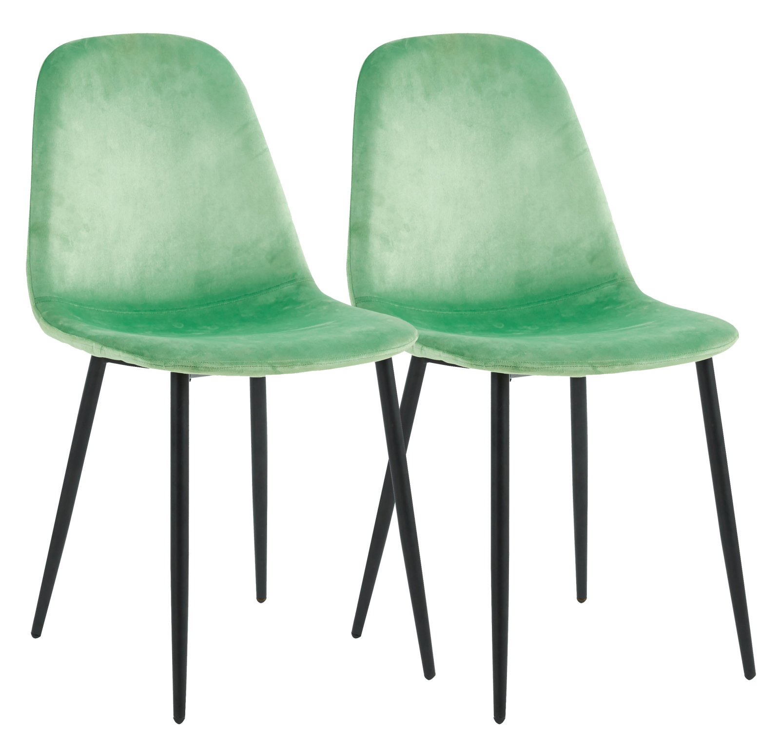 2er-Set Esszimmerstühle FIOLO - mint - Metallgestell