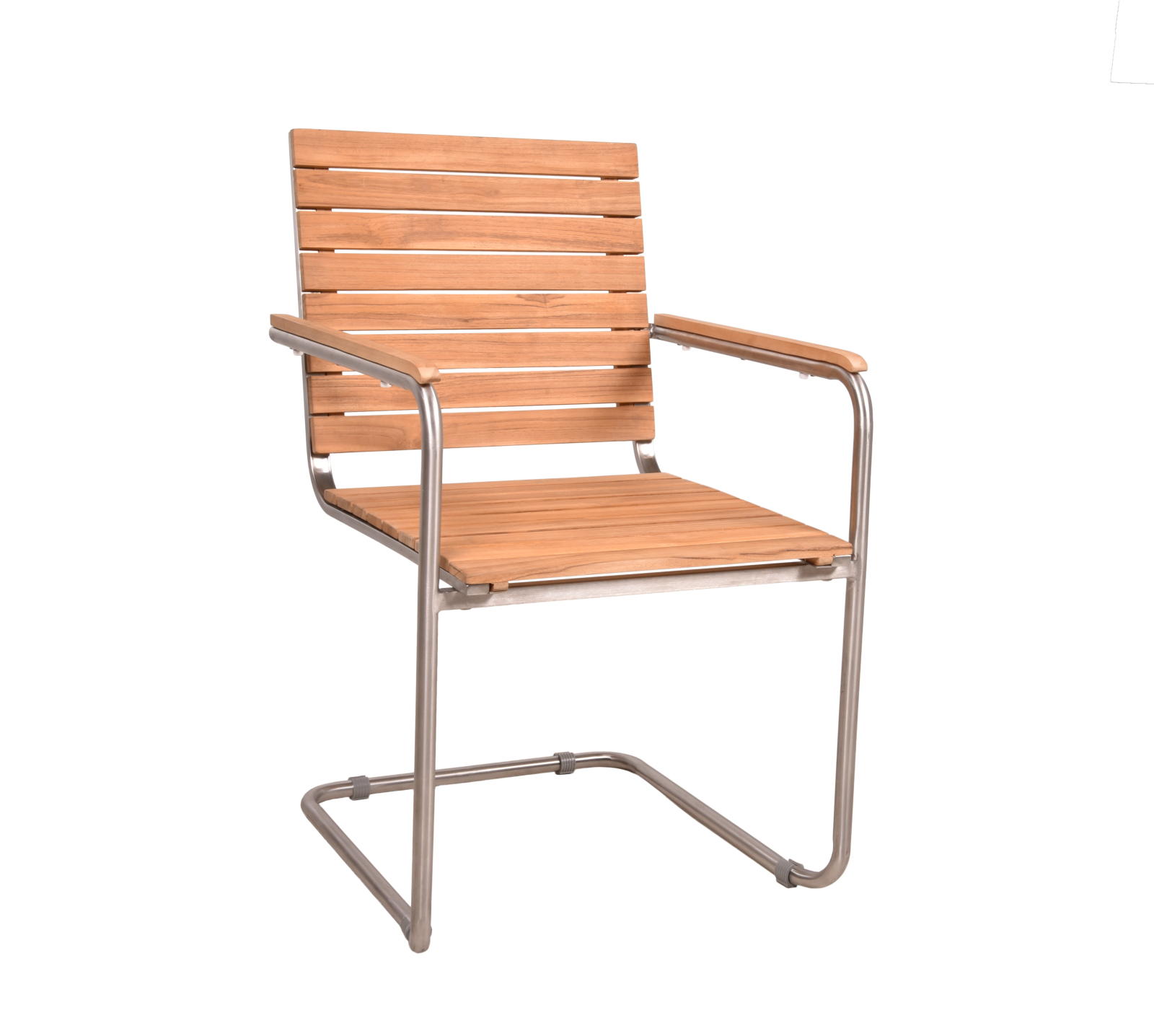 2er-Set Freischwinger DENVER - Teak Massivholz - stapelbar