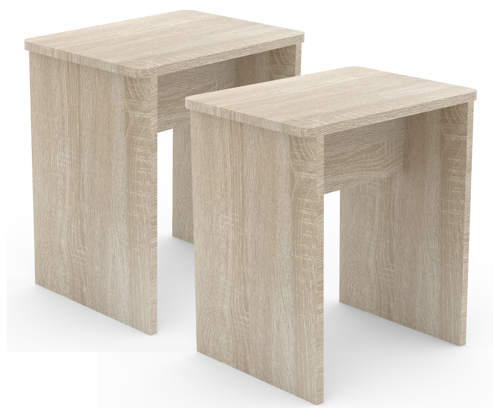 2er-Set Hocker ESAL - Sonoma Eiche - 40 cm breit