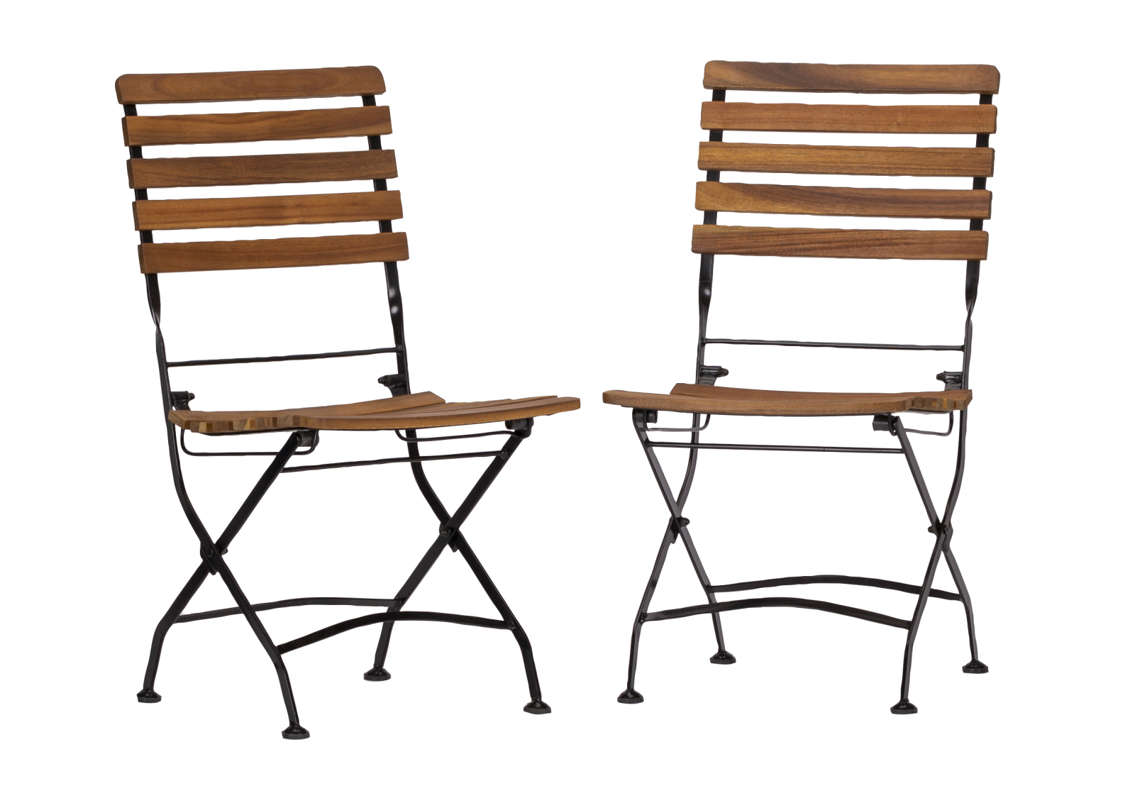 2er-Set Klappstuhl - Teak - Akazie massiv
