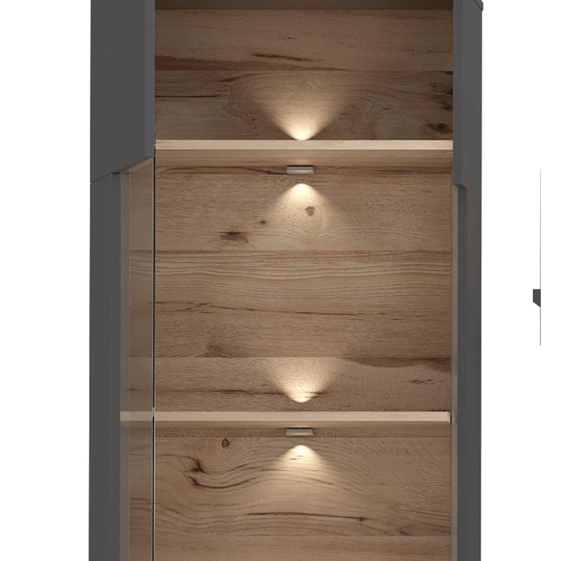 2er-Set LED-Einlegebodenbeleuchtung - silber - neutralweiß