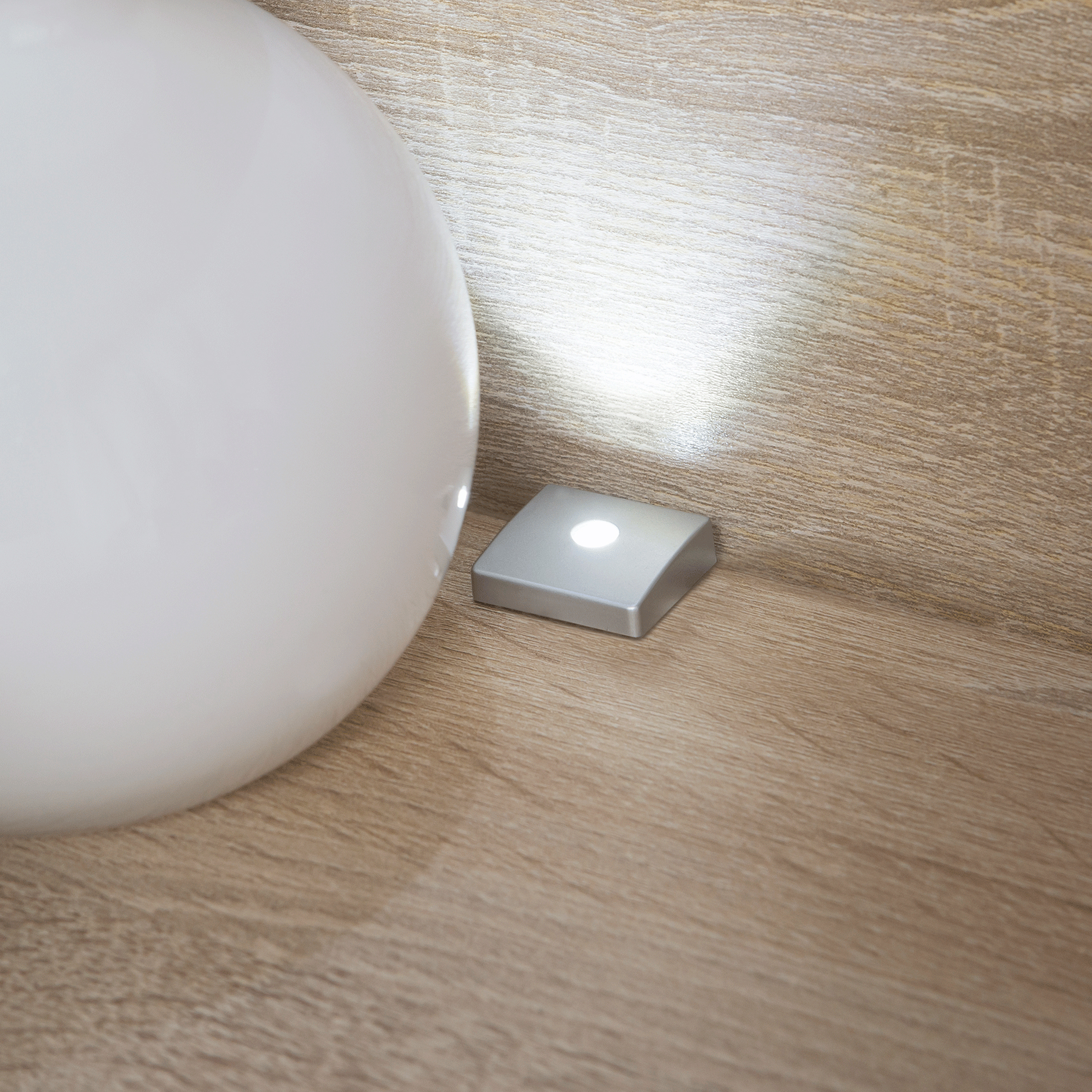 2er-Set LED-Einlegebodenbeleuchtung - silber - neutralweiß