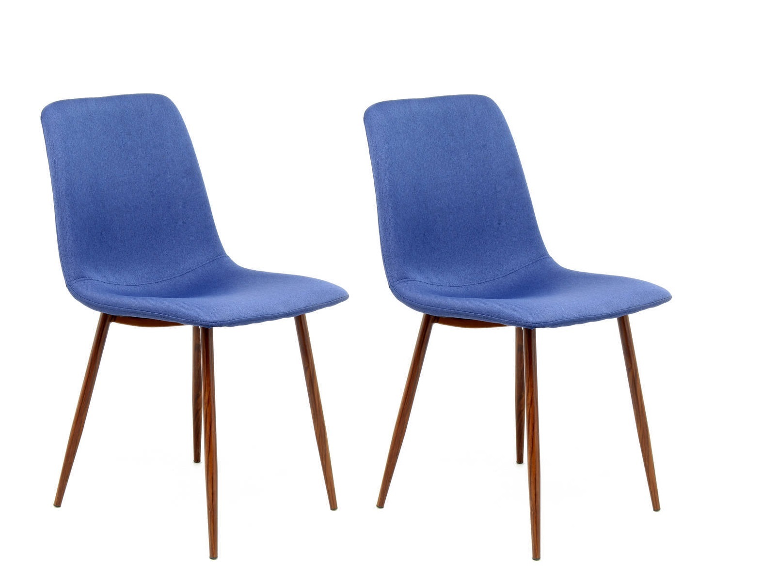 2er-Set Polsterstühle MAGGIE - blau - Webstoff