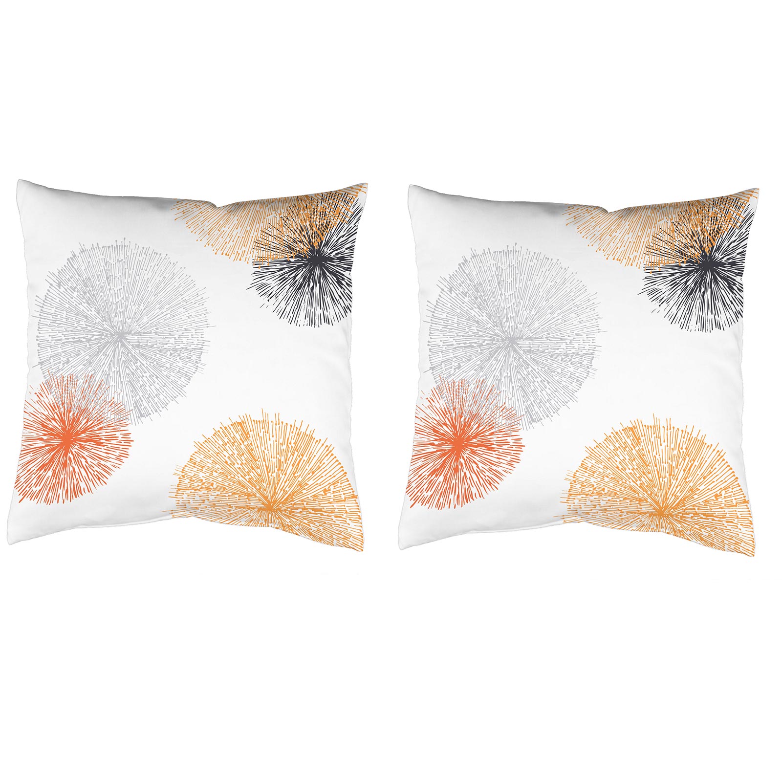 2er-Set Samt-Kissen SCOPPIO- orange - 50x50 cm