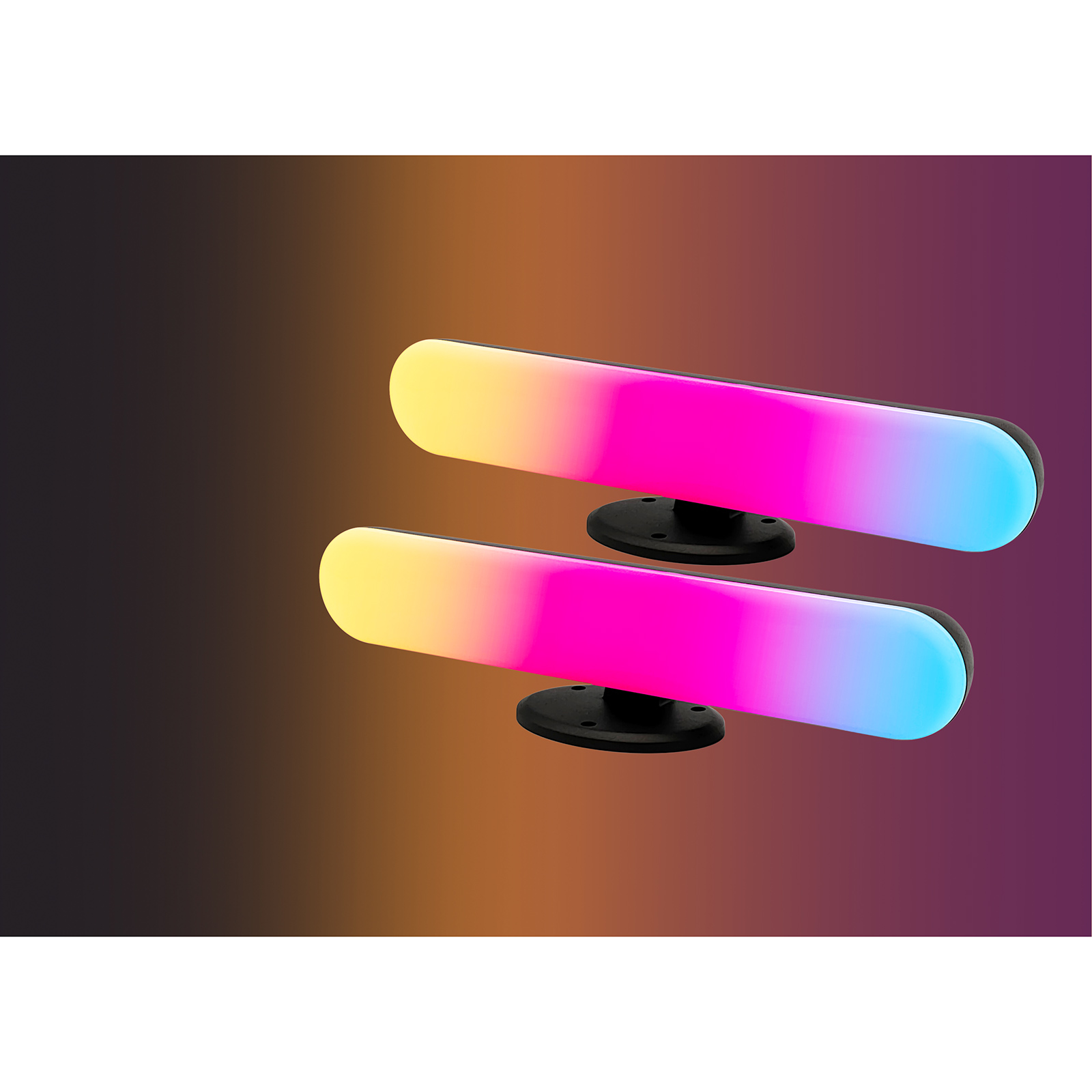 2er-Set SMART-LED-RGB-Lightbar - dimmbar - per App-steuerbar