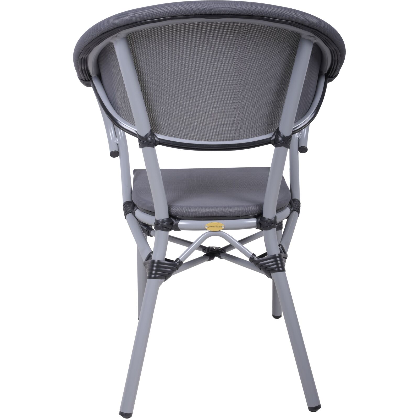 2er-Set Stapelstuhl TOSKANA - dunkelgrau - 82 cm 