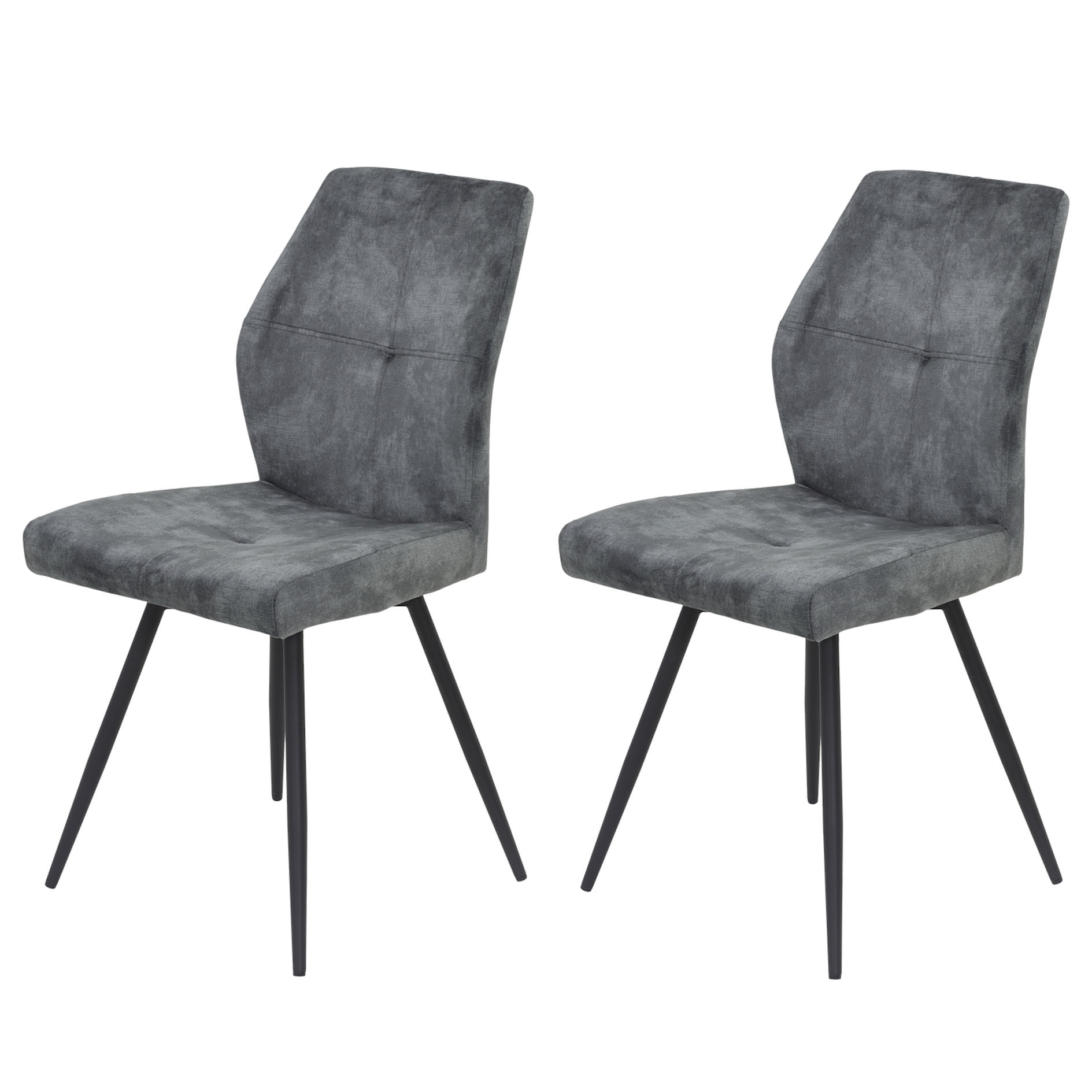 2er-Set Stühle - Vintage anthrazit - 360 Grad drehbar