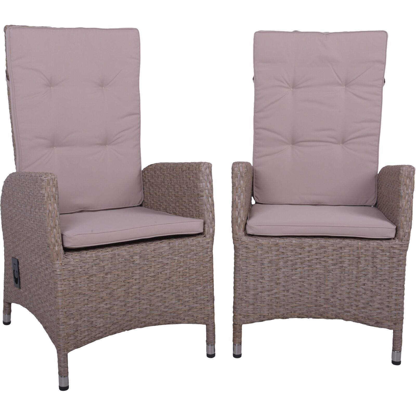 2er Set Stuhl BRAGA - weidenbraun-creme - Gasdruckfeder