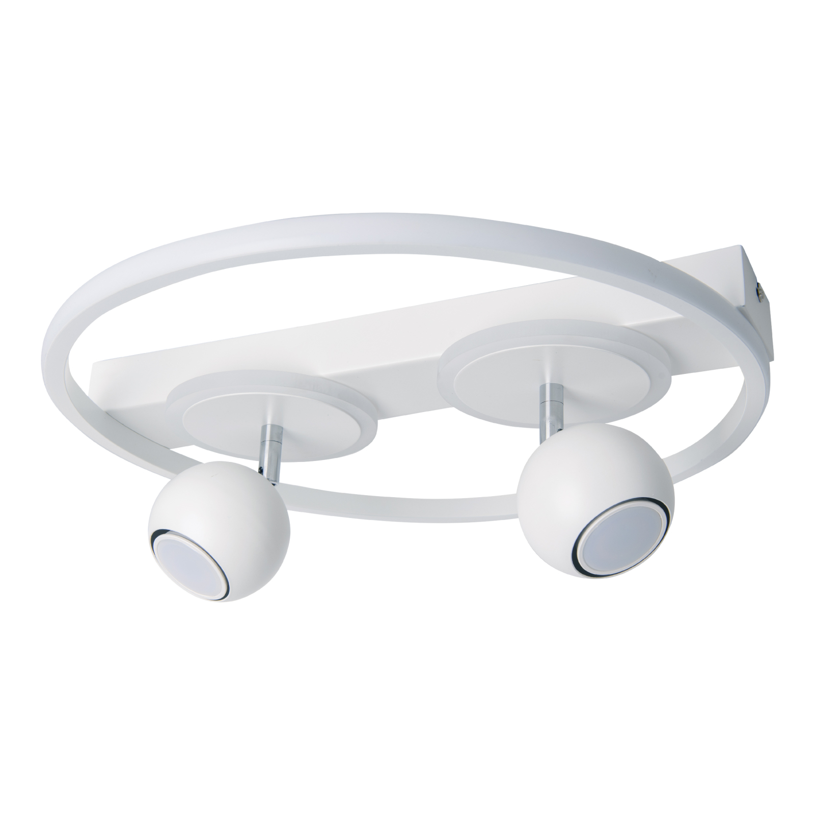 2er-Spot LED Deckenleuchte RONDA - weiß - 15 cm hoch