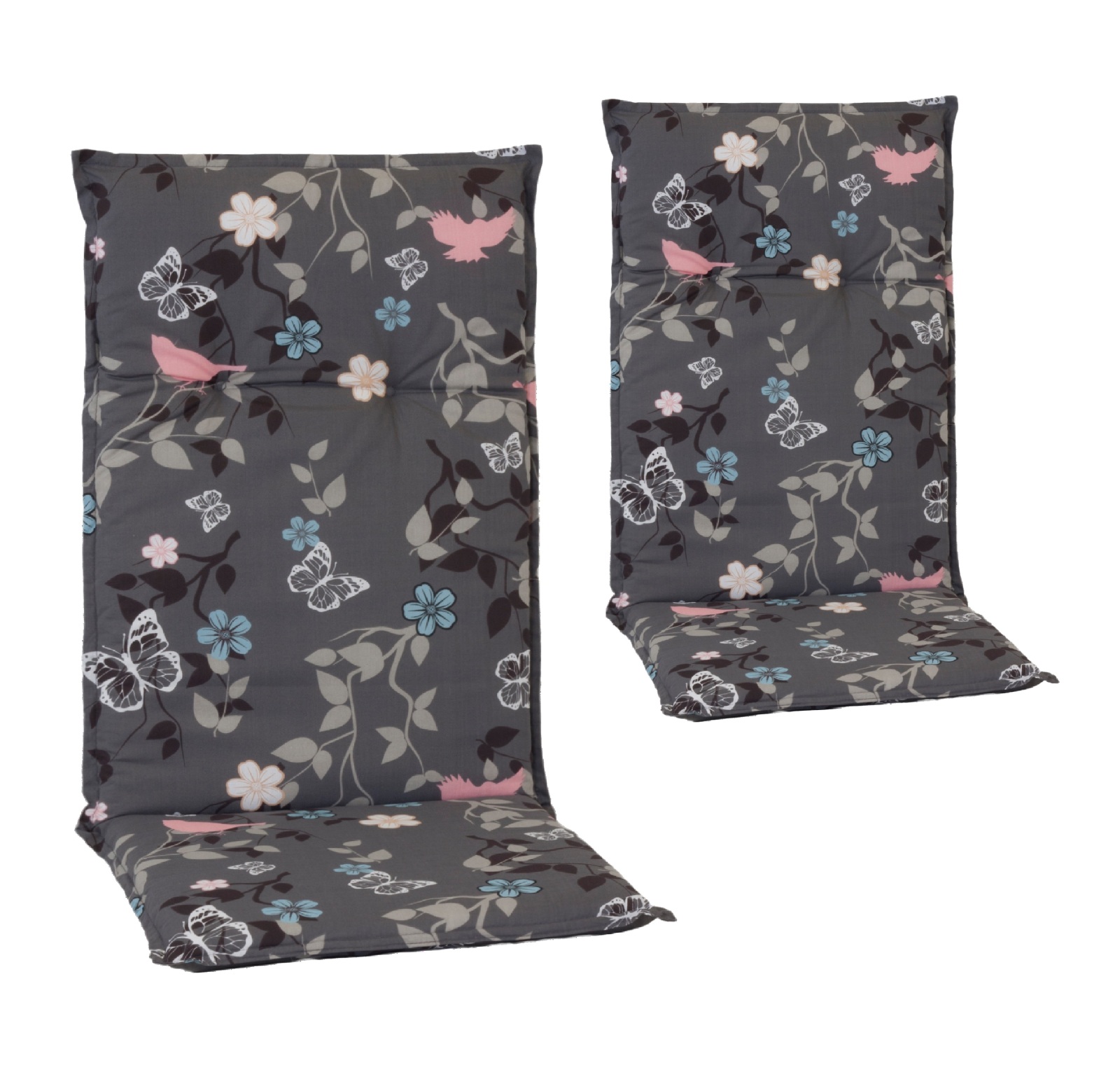 2x Saumauflage Hochlehner - grau - Blümchen - 118x50 cm