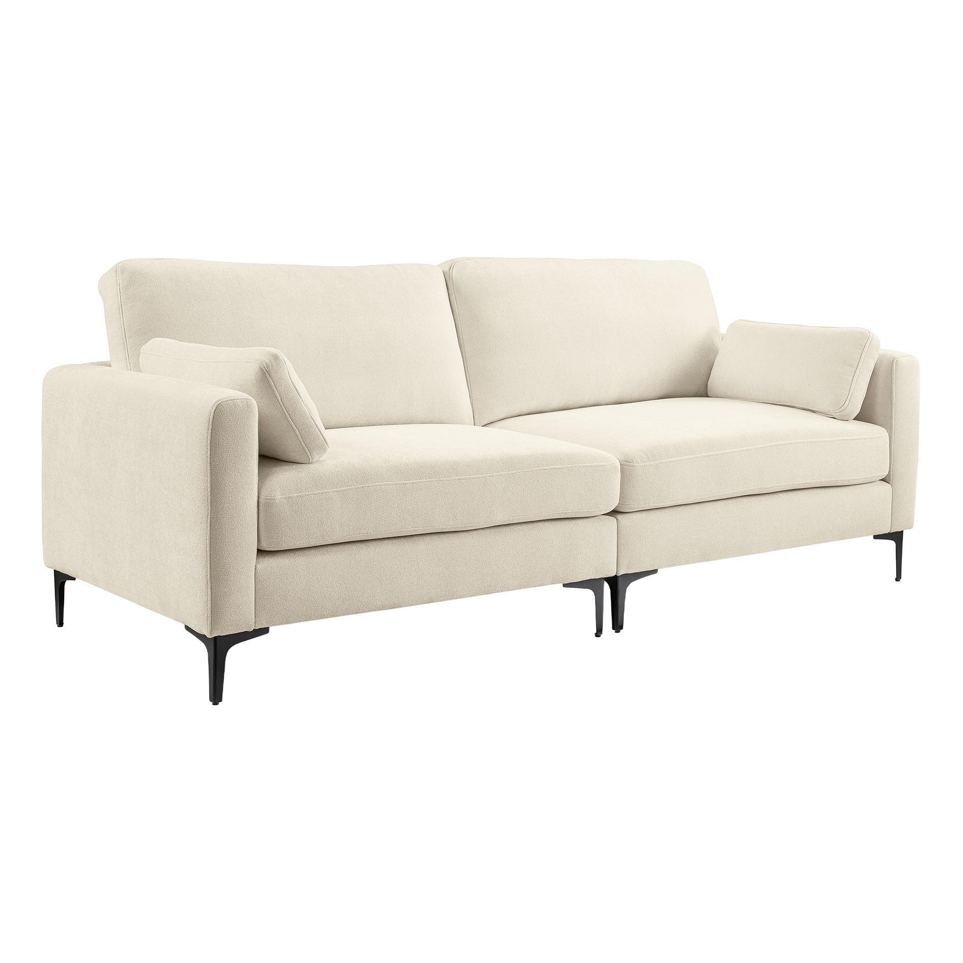 3,5-Sitzer Sofa VENTI - creme - Webstoff - mit Kissen