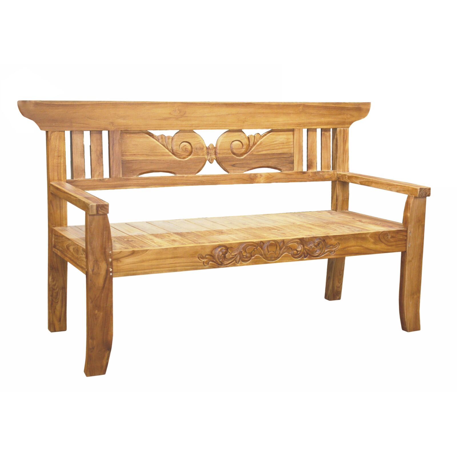 3-Sitzer-Bank PADAR - natur - Teak massiv