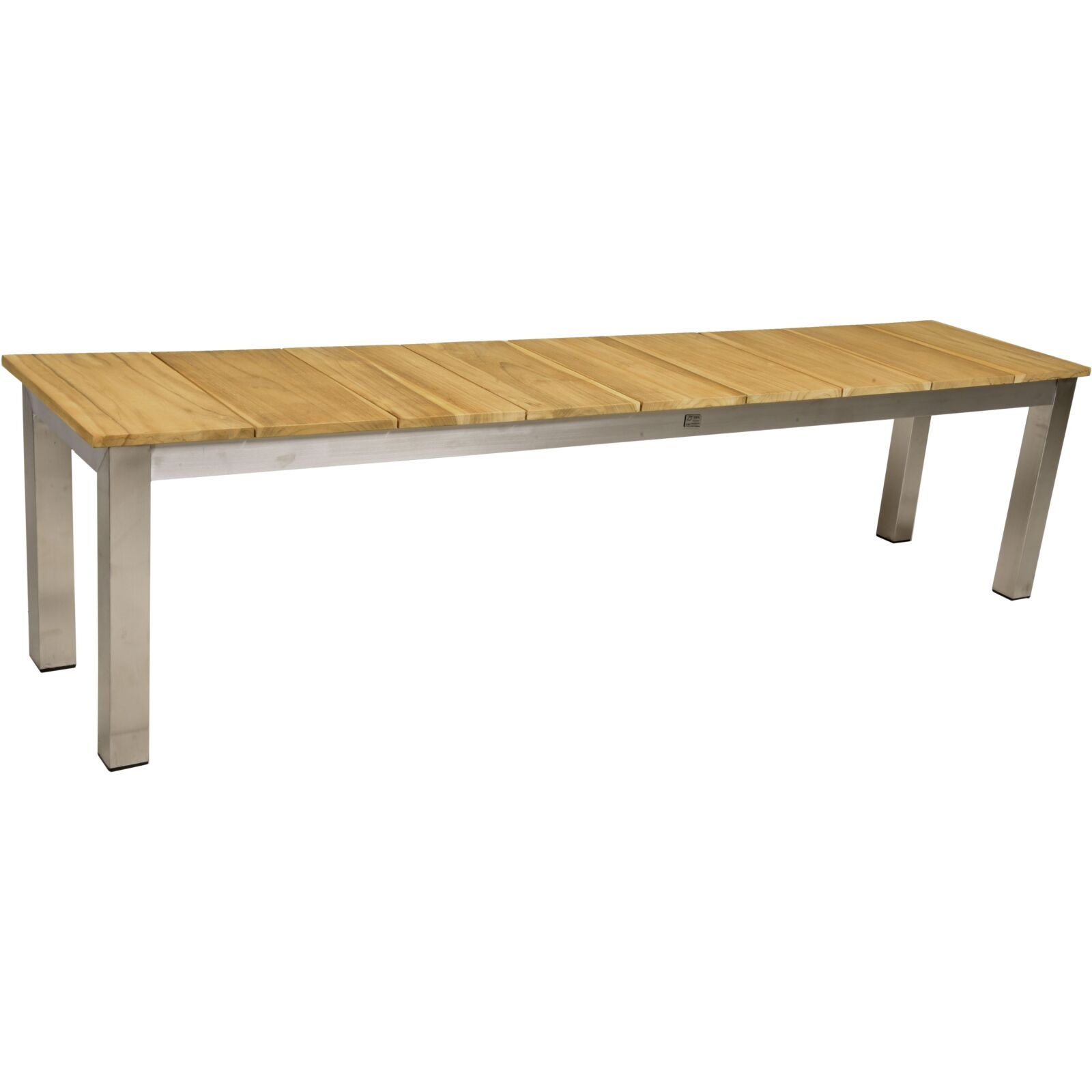 3-Sitzer Gartenbank DALLAS - Teak massiv - Edelstahl - 180 cm