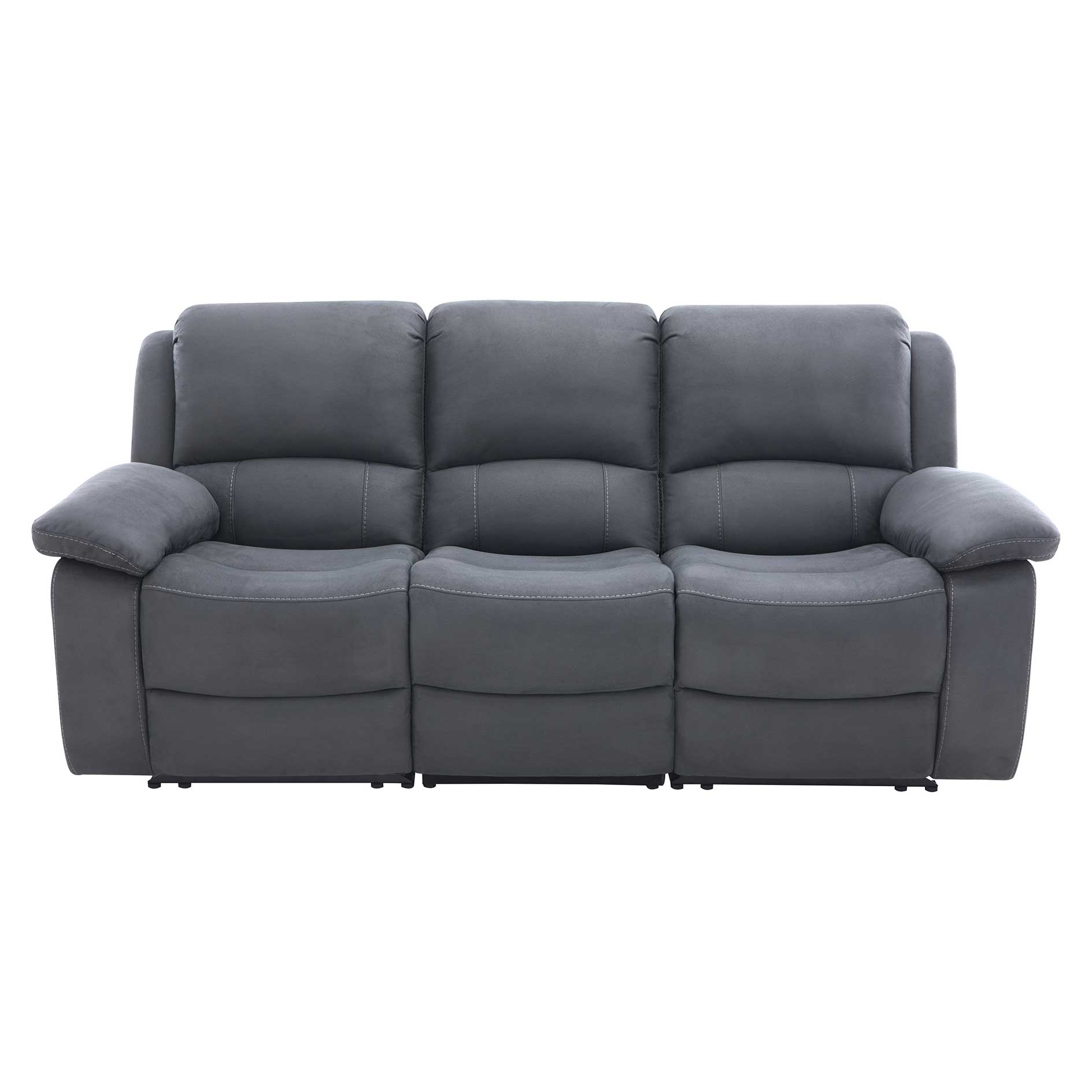 3-Sitzer-Sofa - dunkelgrau - mit Motor - Relaxfunktion