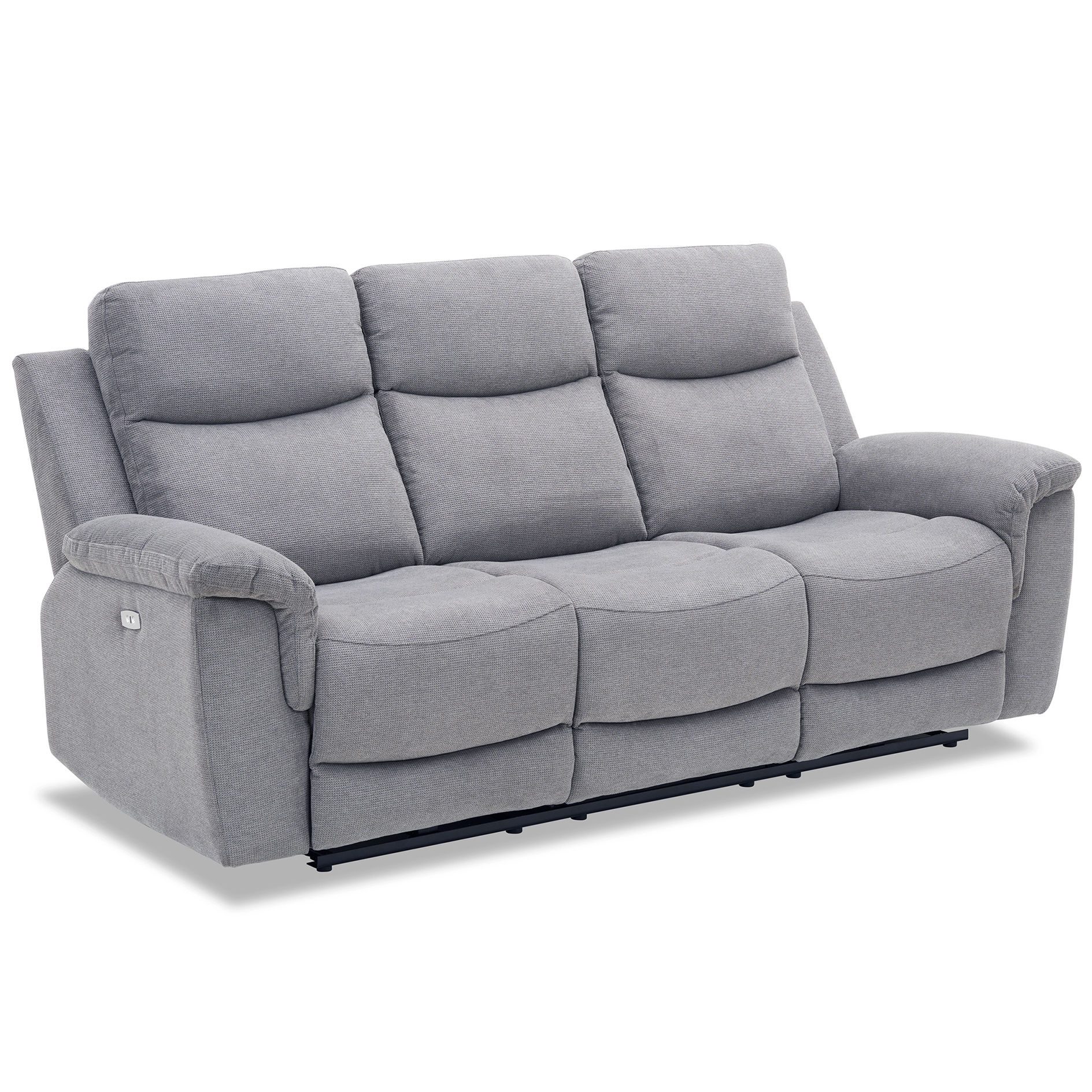 3-Sitzer-Sofa - dunkelgrau - Webstoff - mit Relaxfunktion
