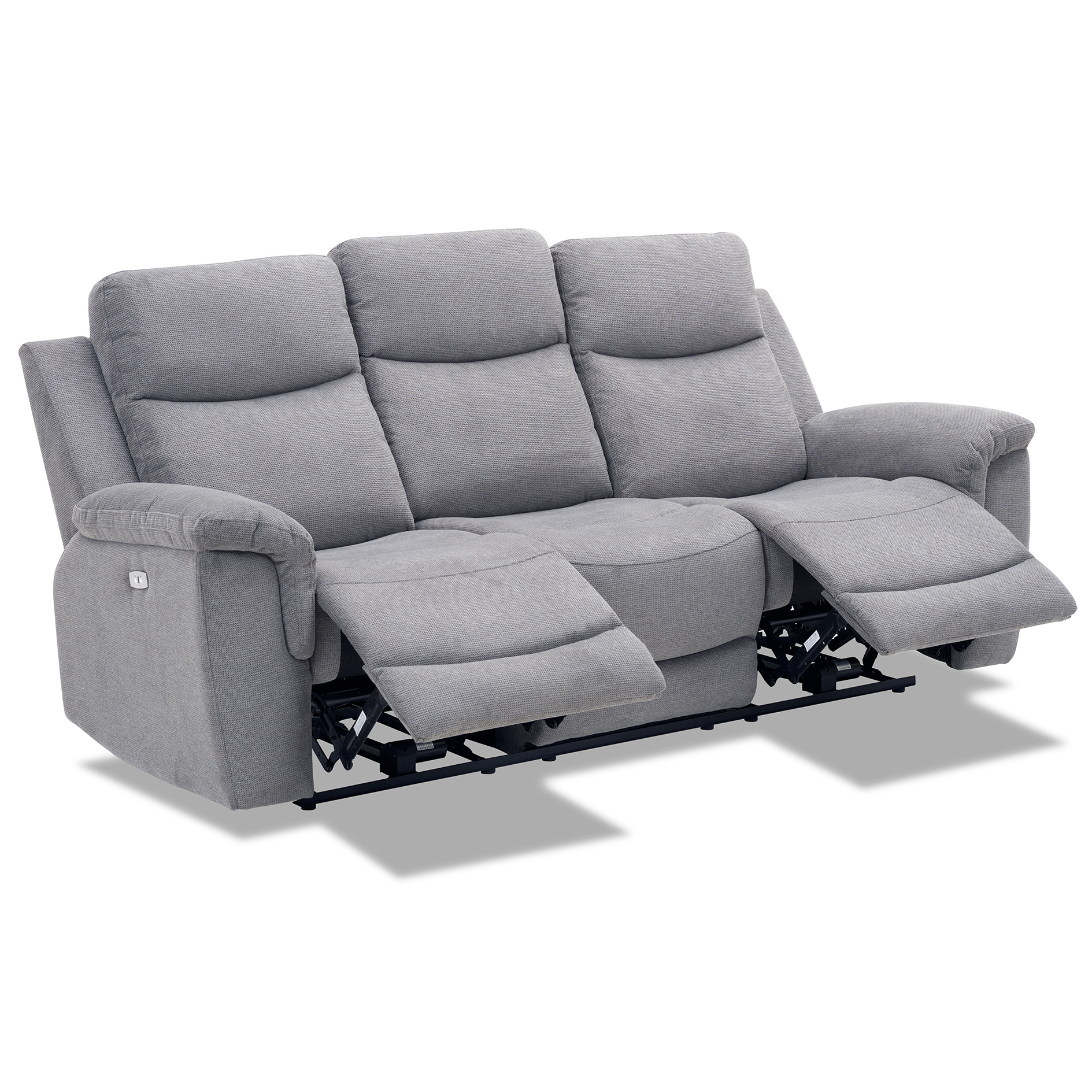 3-Sitzer-Sofa - dunkelgrau - Webstoff - mit Relaxfunktion