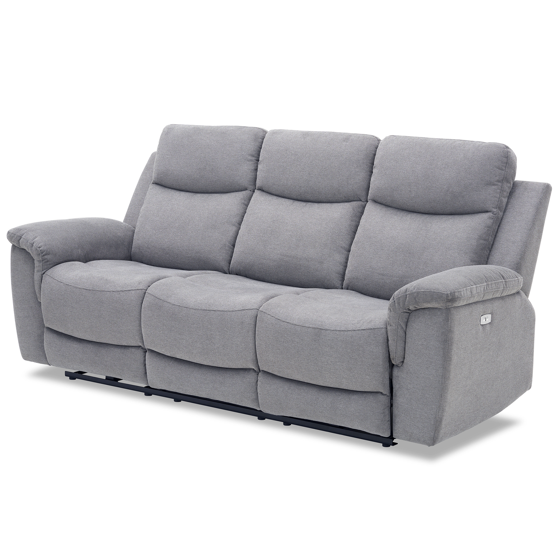 3-Sitzer-Sofa - dunkelgrau - Webstoff - mit Relaxfunktion