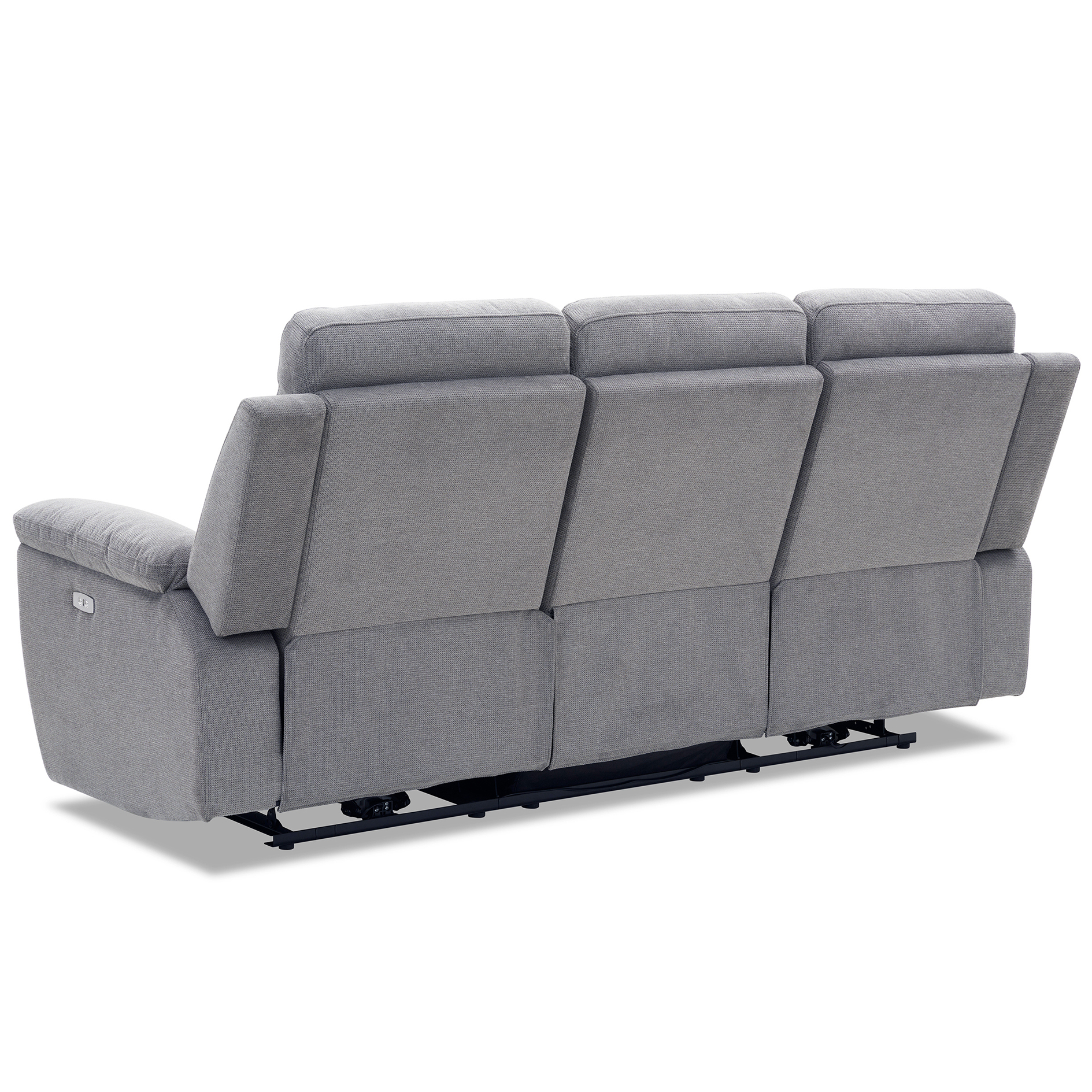 3-Sitzer-Sofa - dunkelgrau - Webstoff - mit Relaxfunktion