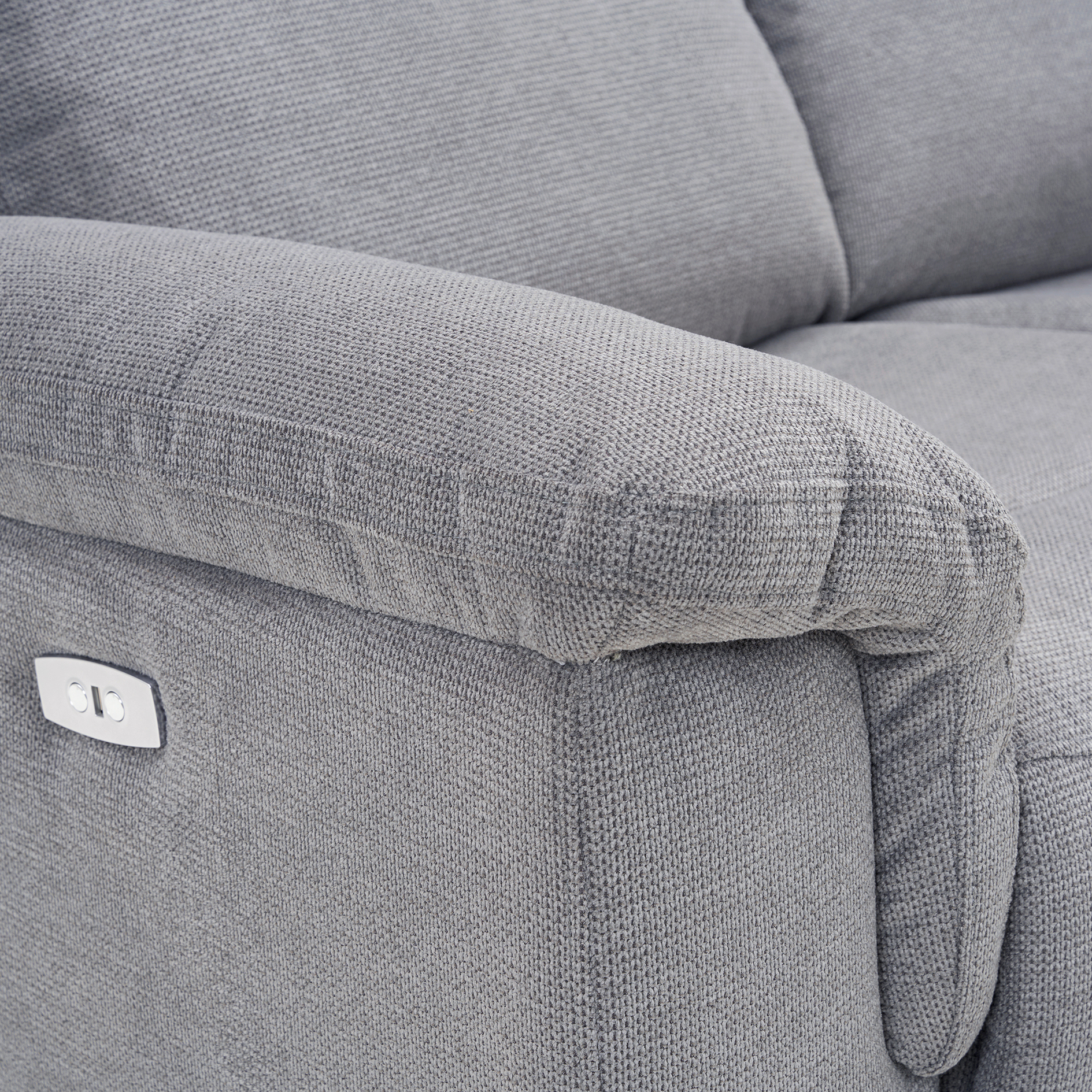 3-Sitzer-Sofa - dunkelgrau - Webstoff - mit Relaxfunktion