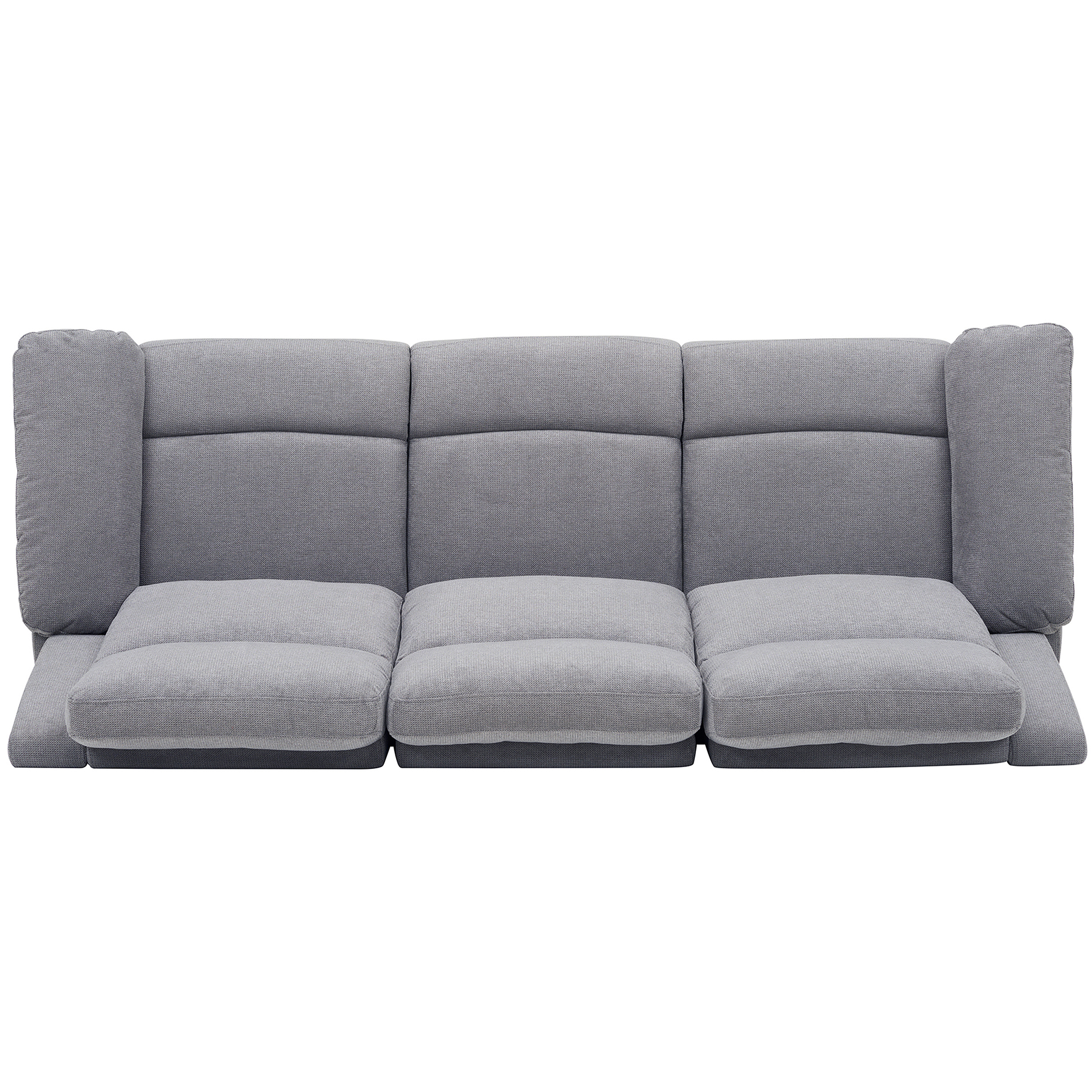 3-Sitzer-Sofa - dunkelgrau - Webstoff - mit Relaxfunktion