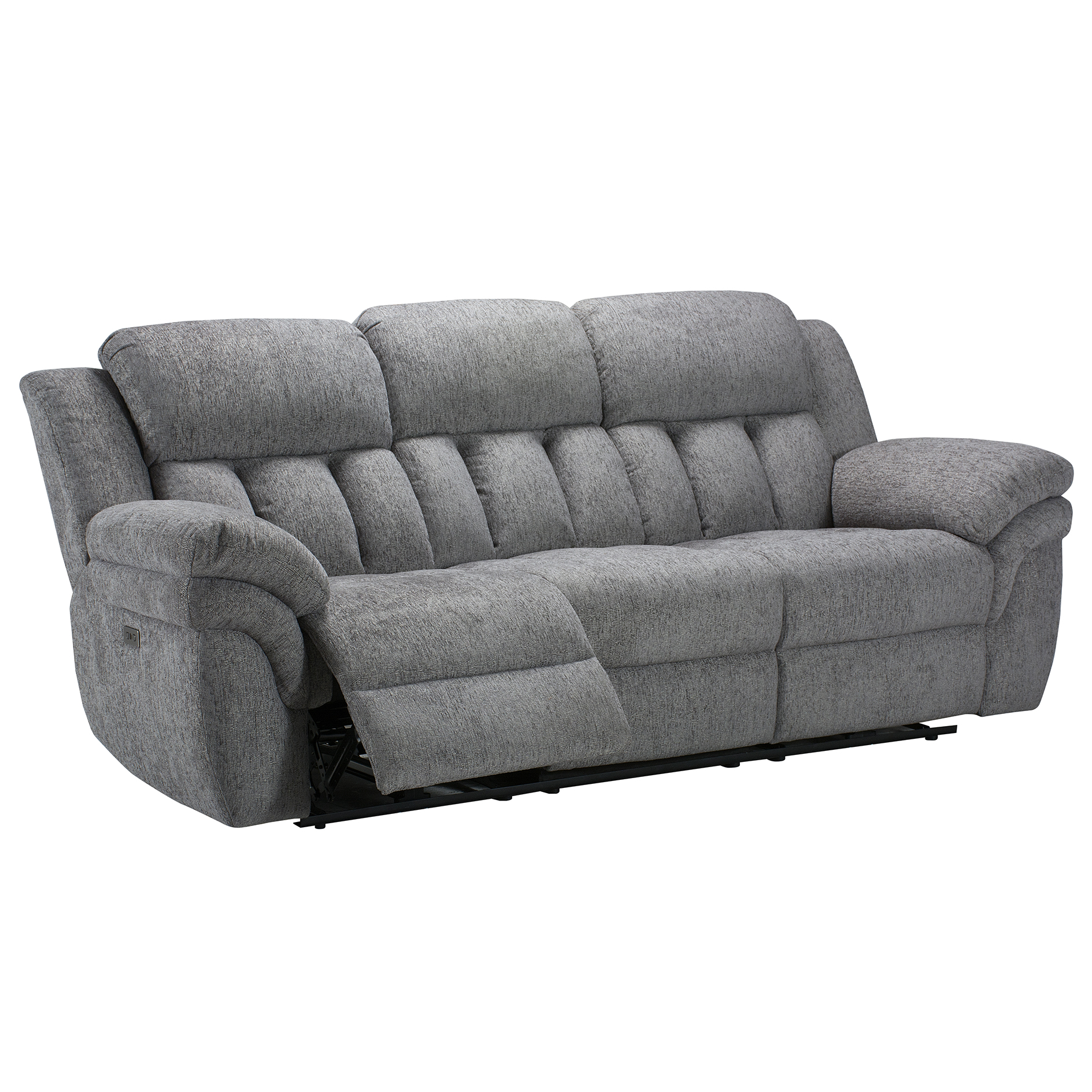 3-Sitzer-Sofa - grau - elektrische Relaxfunktion
