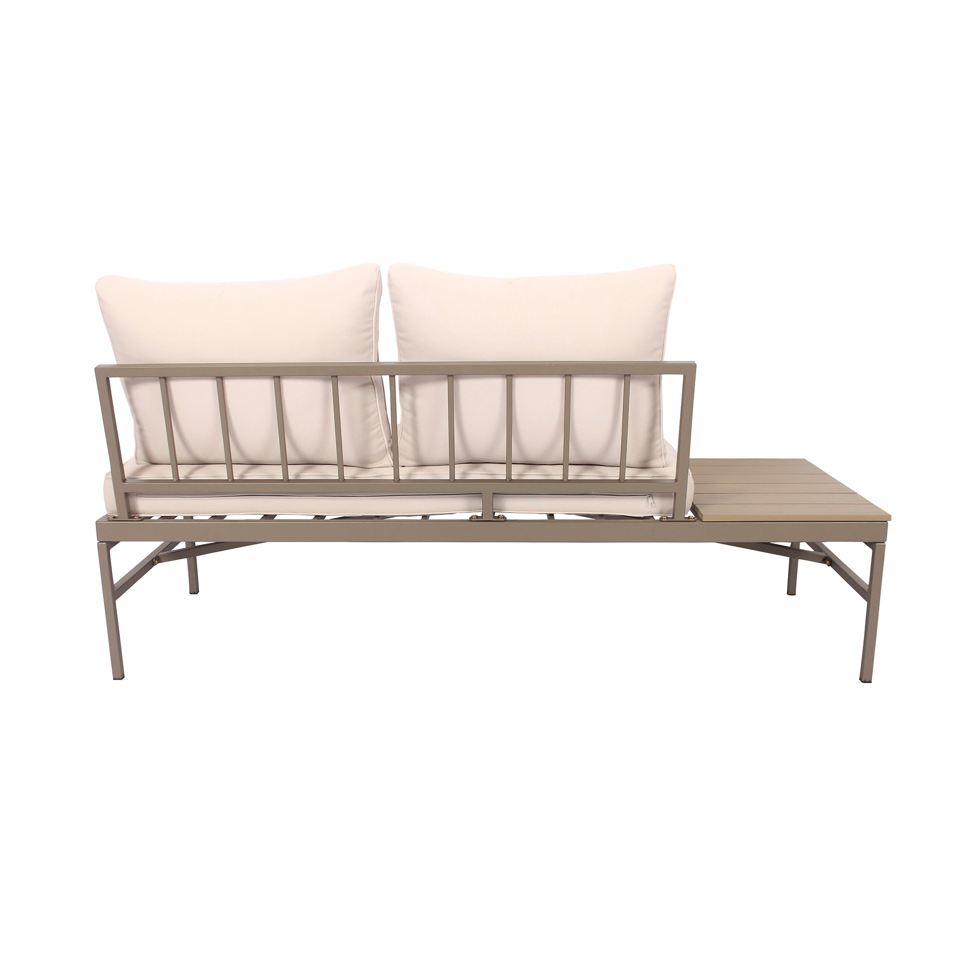 3-teilige Garten-Lounge - braun-beige - inklusive Kissen