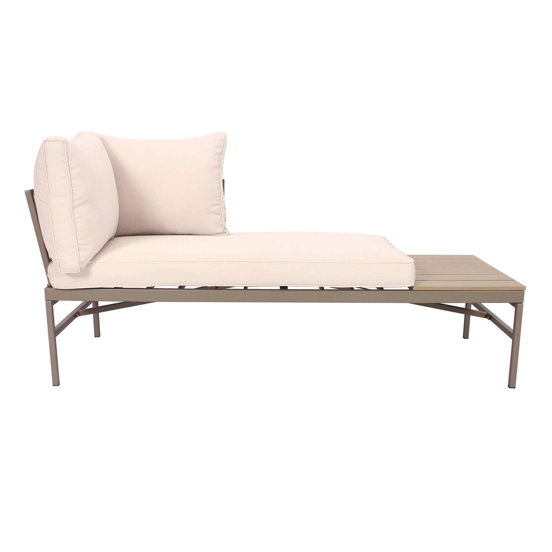 3-teilige Garten-Lounge - braun-beige - inklusive Kissen
