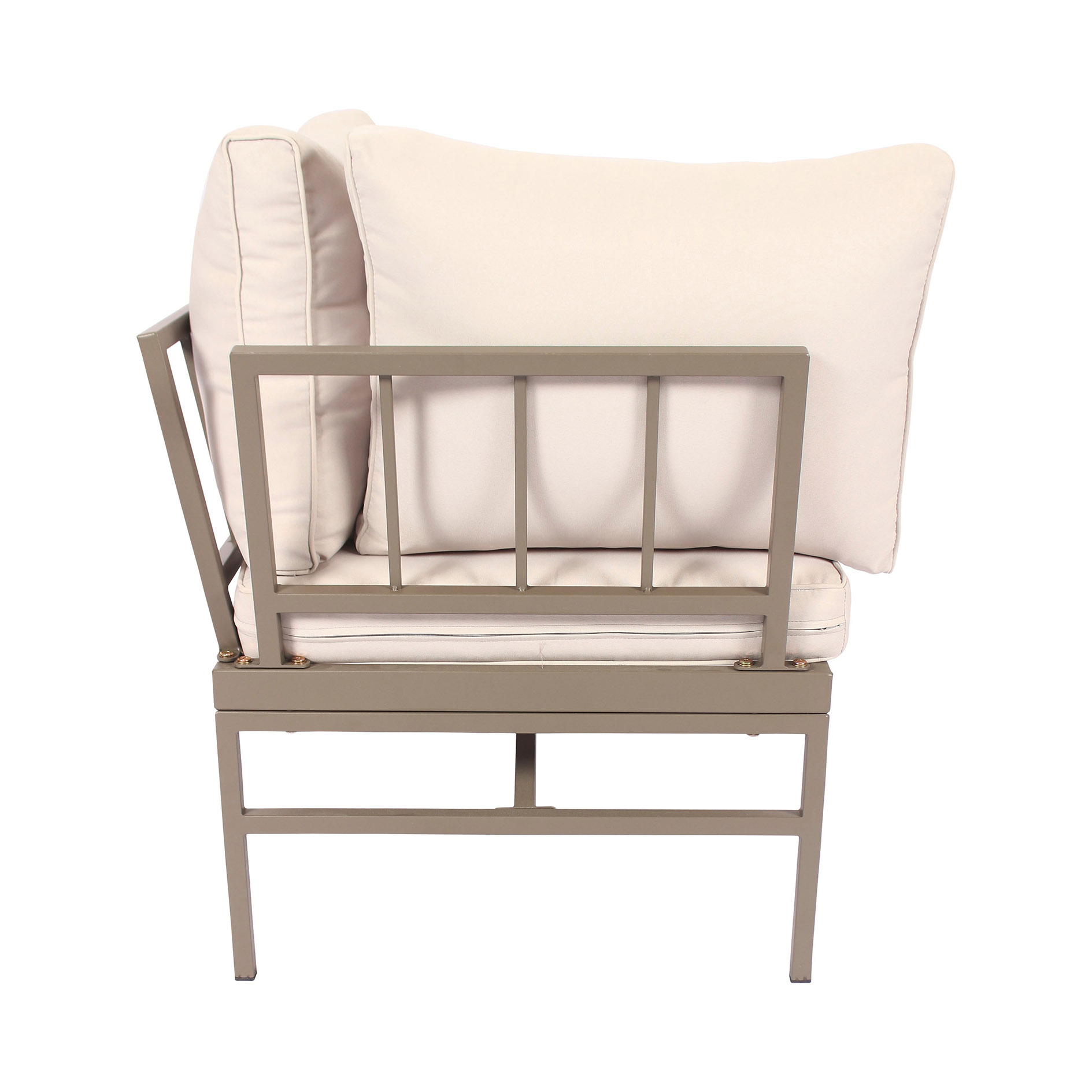 3-teilige Garten-Lounge - braun-beige - inklusive Kissen