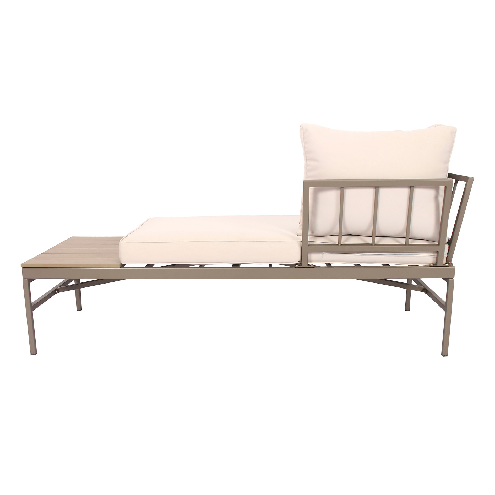 3-teilige Garten-Lounge - braun-beige - inklusive Kissen