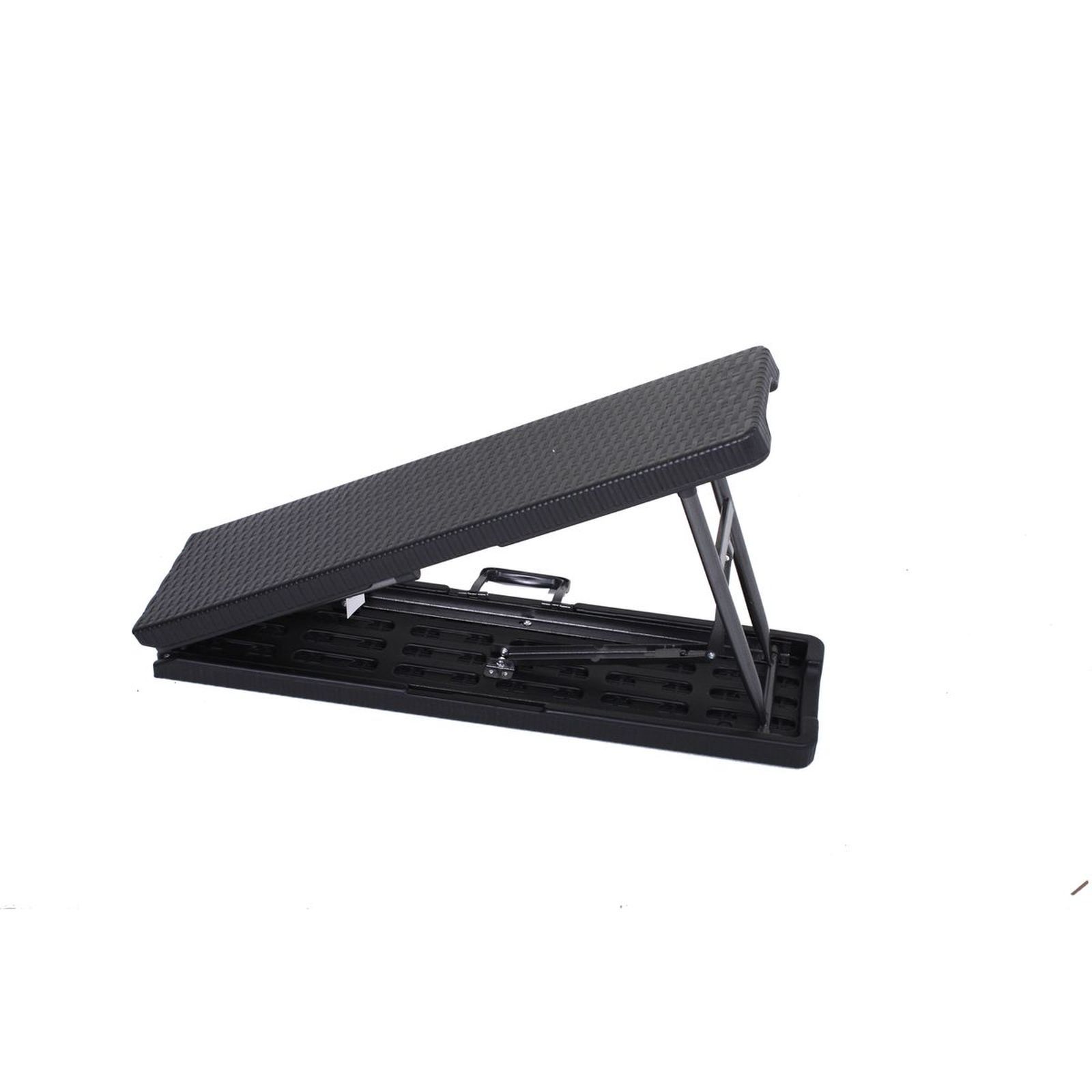 3-teilige Sitzgarnitur VENTANA - grau-schwarz - Polyrattan - 180 cm