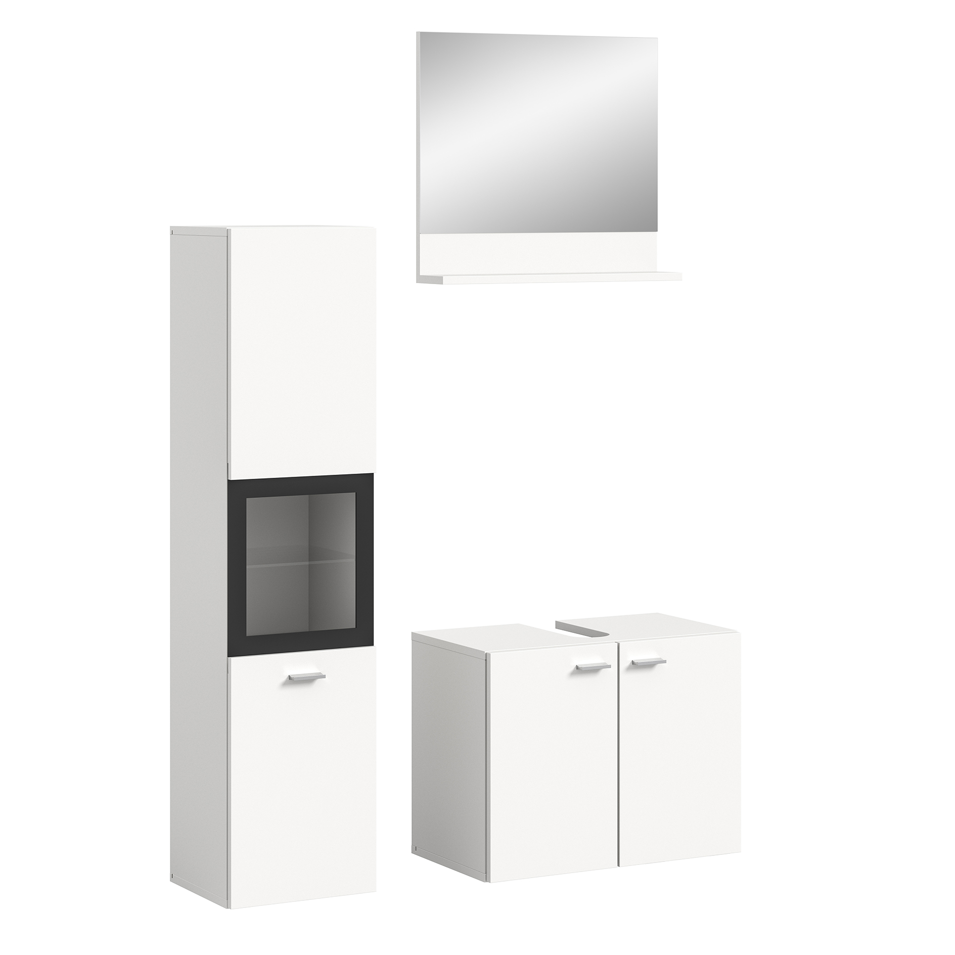 3-teiliges Badmöbel-Set BOSTON - weiß - 102 cm