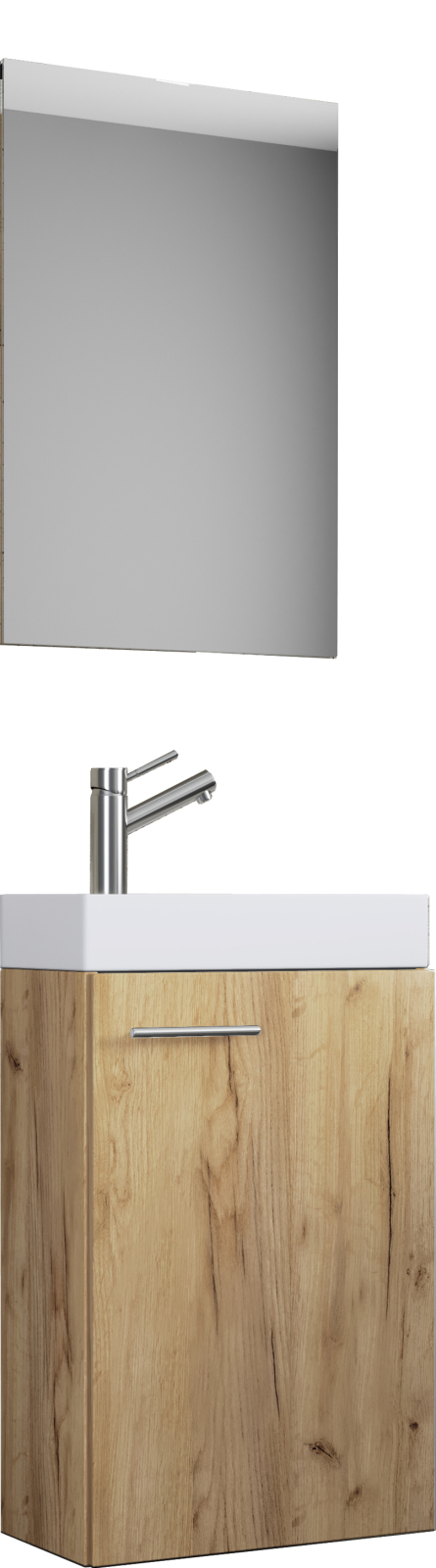 3-teiliges Badmöbel-Set SLITO - Honig Eiche - 41 cm breit