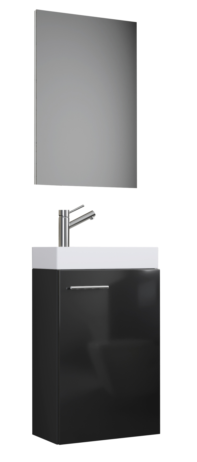 3-teiliges Badmöbel-Set SLITO - schwarz - 41 cm breit