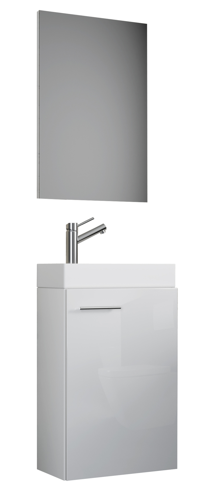 3-teiliges Badmöbel-Set SLITO - weiß - 41 cm breit