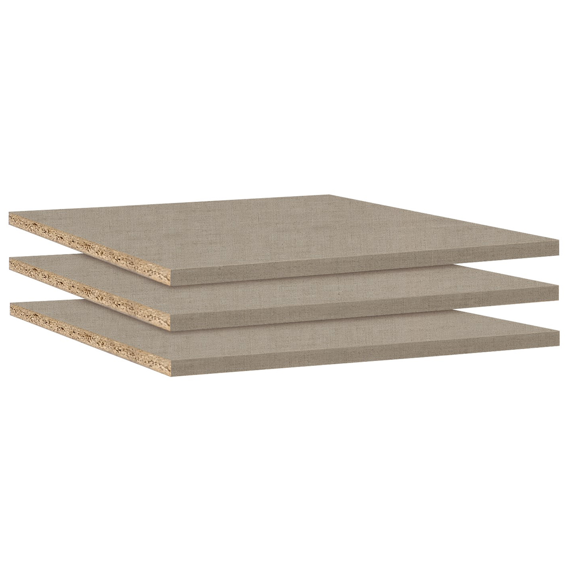 3-teiliges Einlegeboden-Set - natur - 43 cm