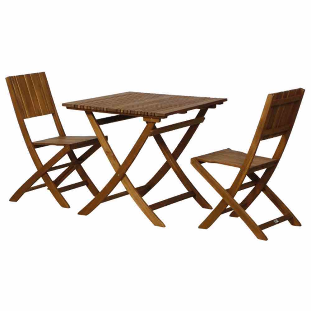 3-teiliges Gartenmöbel-Set FALUN - natur - Akazie massiv