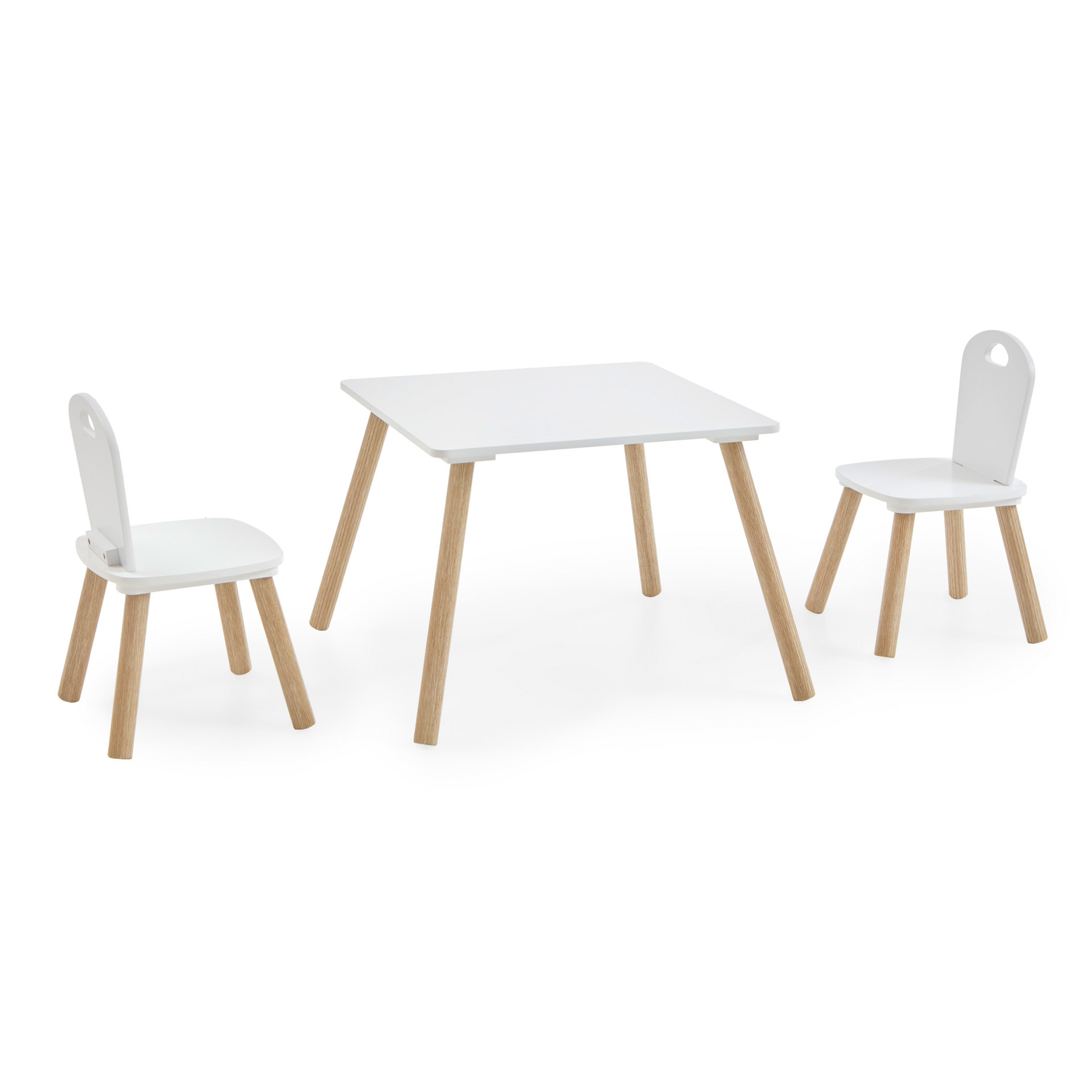 3-teiliges Kindermöbel-Set - Pinie - weiß