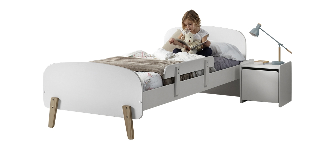 3-teiliges Kinderzimmer-Set KIDDY - weiß - Absturzschutz - 90x200 cm