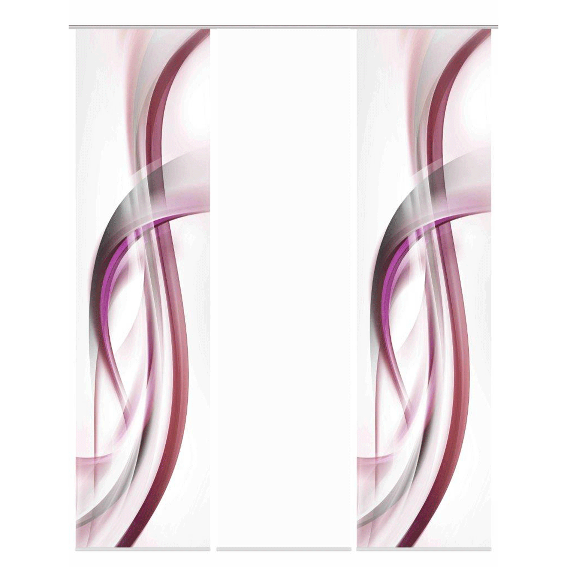 3-teiliges Schiebevorhang-Set FALA - beere - je 60x245 cm