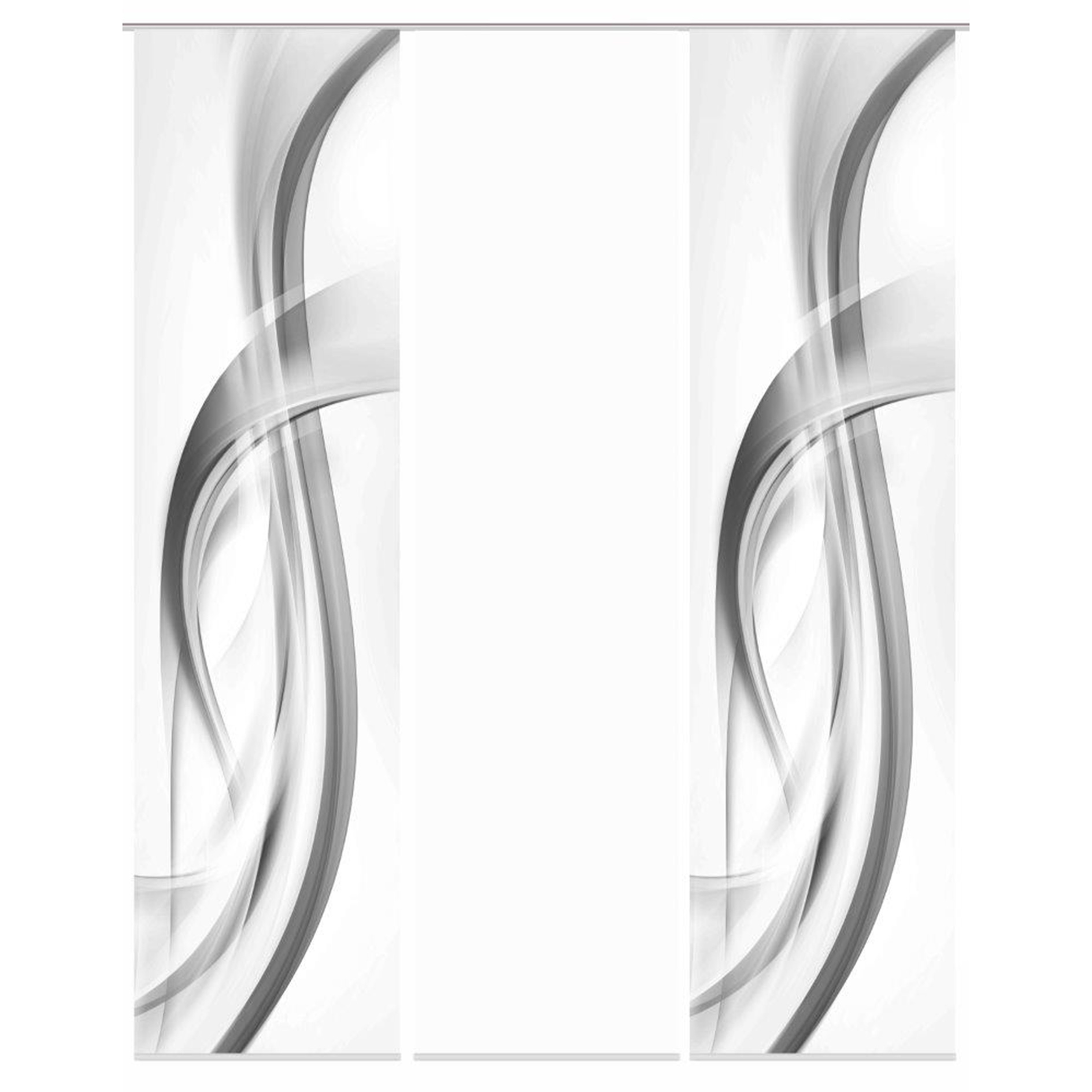 3-teiliges Schiebevorhang-Set FALA - grau - je 60x245 cm
