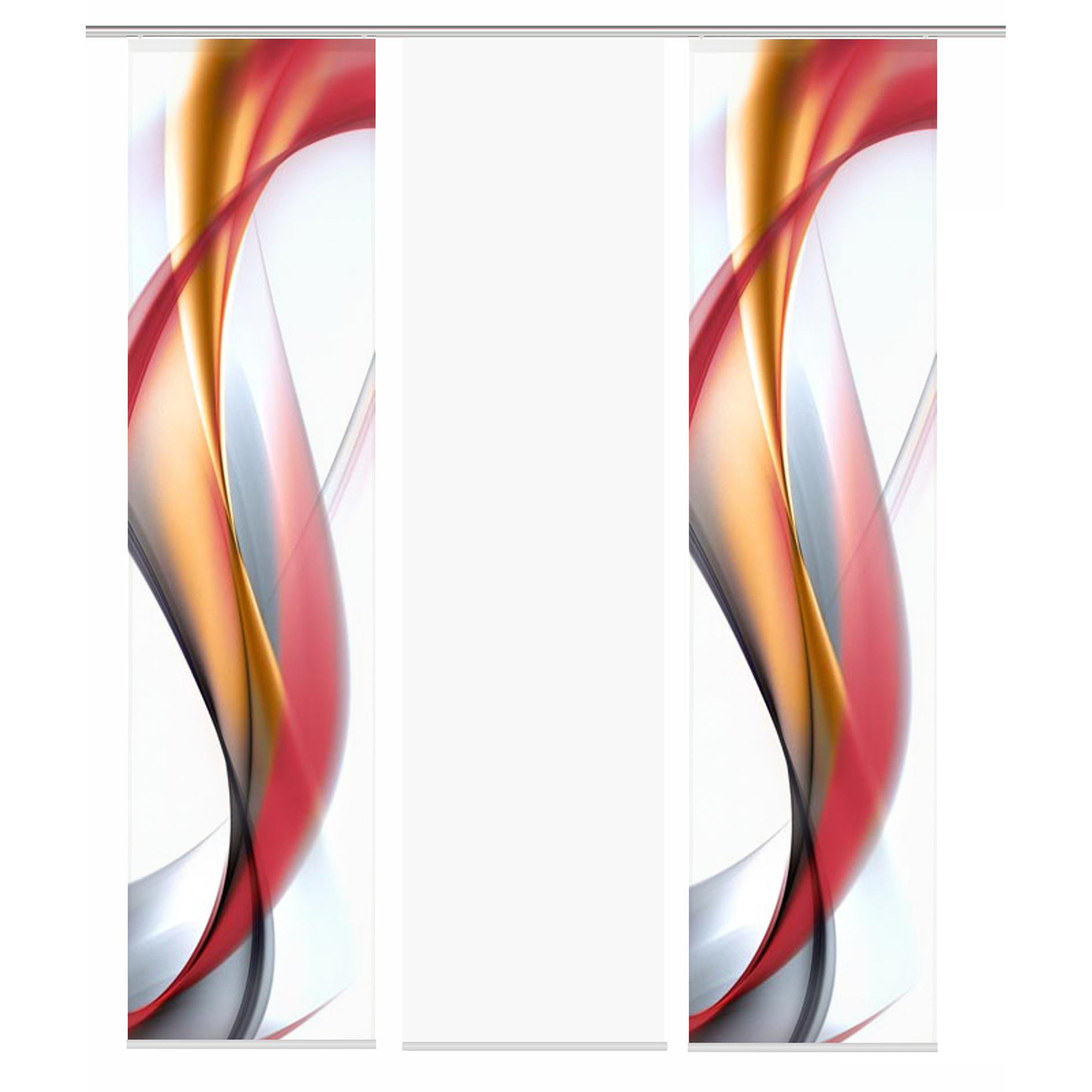3-teiliges Schiebevorhang-Set REDFIELD - rot - 60x245 cm