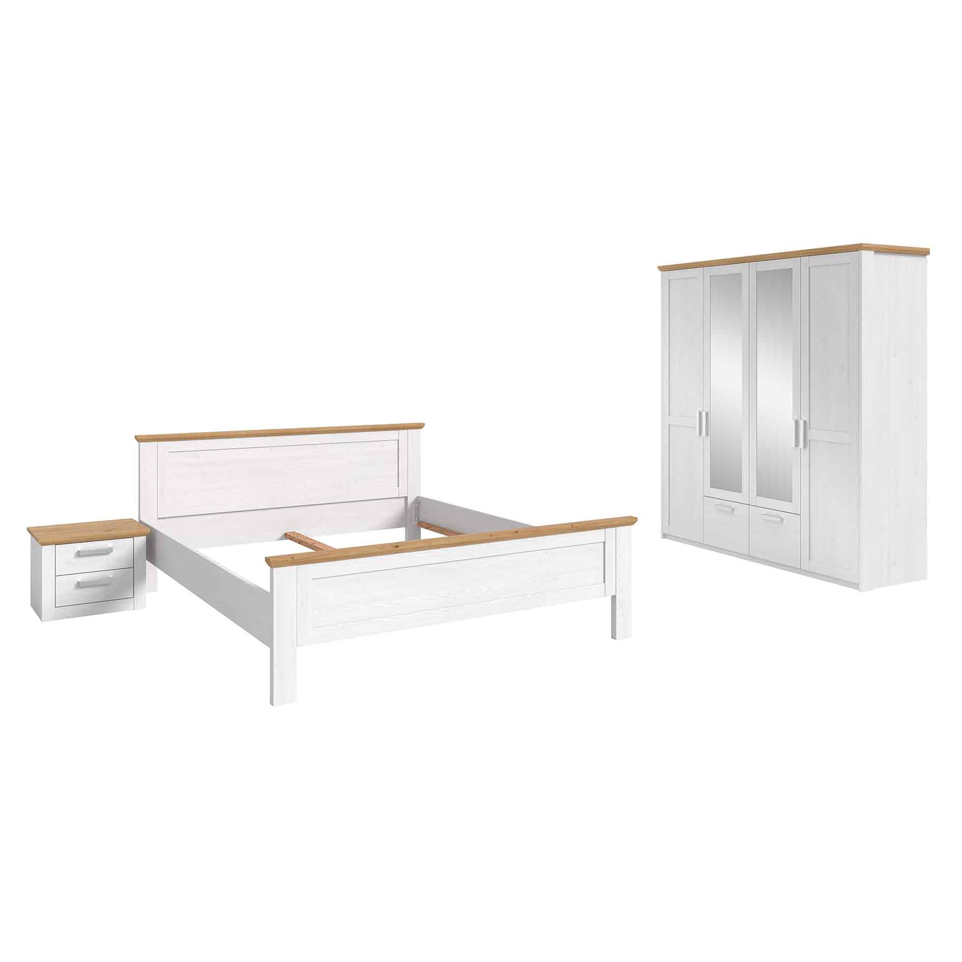 3-teiliges Schlafzimmer-Set VERONA - Sibiu Lärche - Artisan Eiche - 180 x 200 cm 