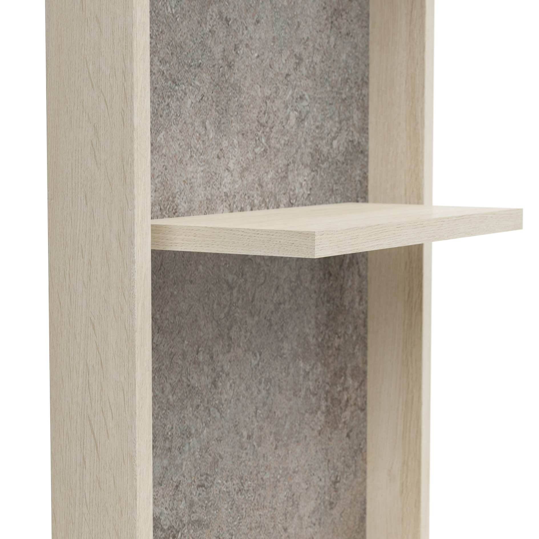 3-teiliges Wohnwand-Set - Karlstad Eiche - Albus grau - 230 cm